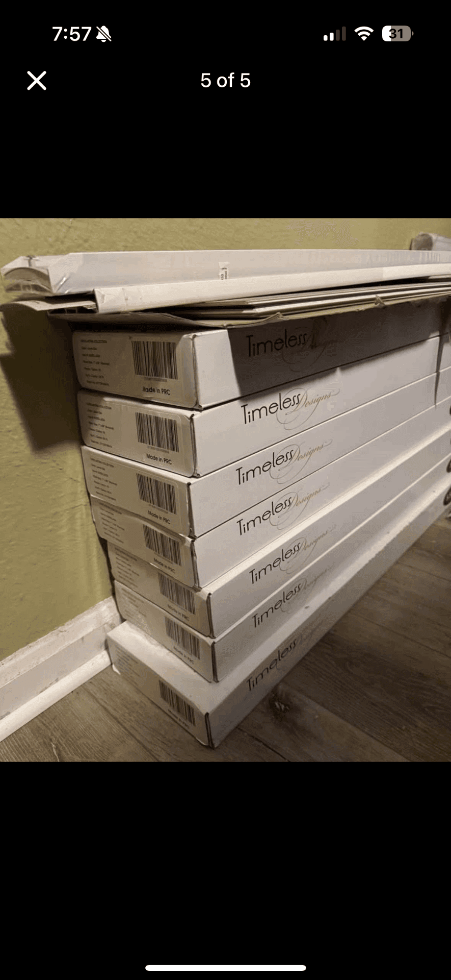 Timeless Designs Vinyl Flooring - 21 boxes