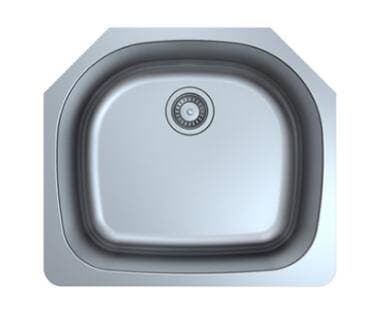 D-SHAPE SINGLE BOWL STAINLESS STEEL KITCHEN SINK