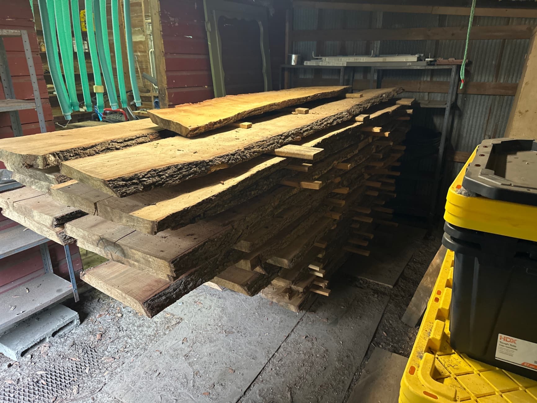 Live Edge Hickory Slab 2