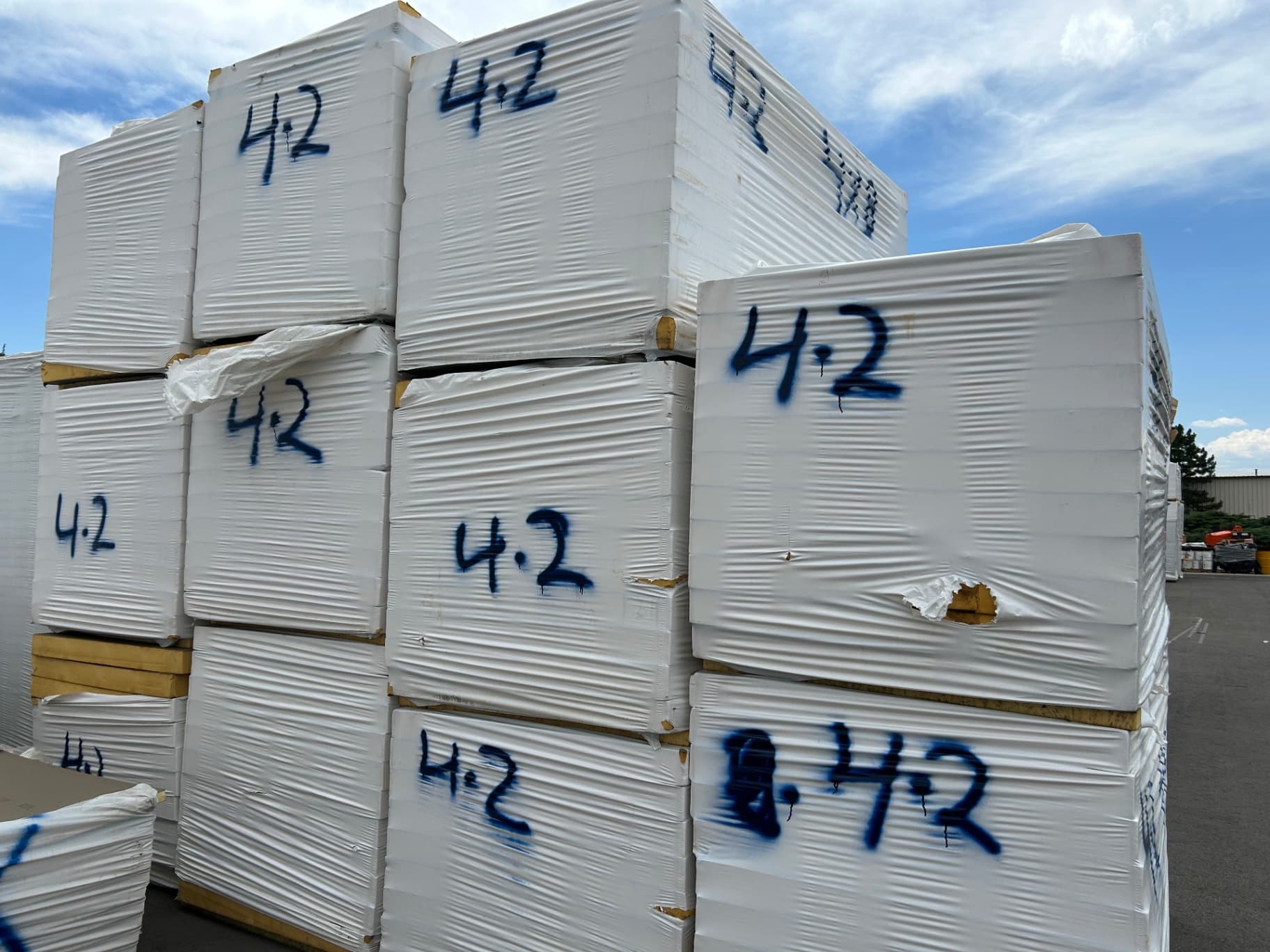 Insulation - 4.2" fiberglass faced polyisocyanurate insulation