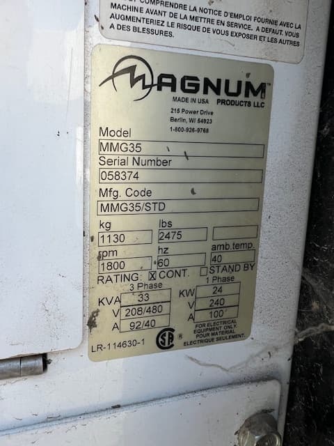 Magnum 35kw Towable Generator 5
