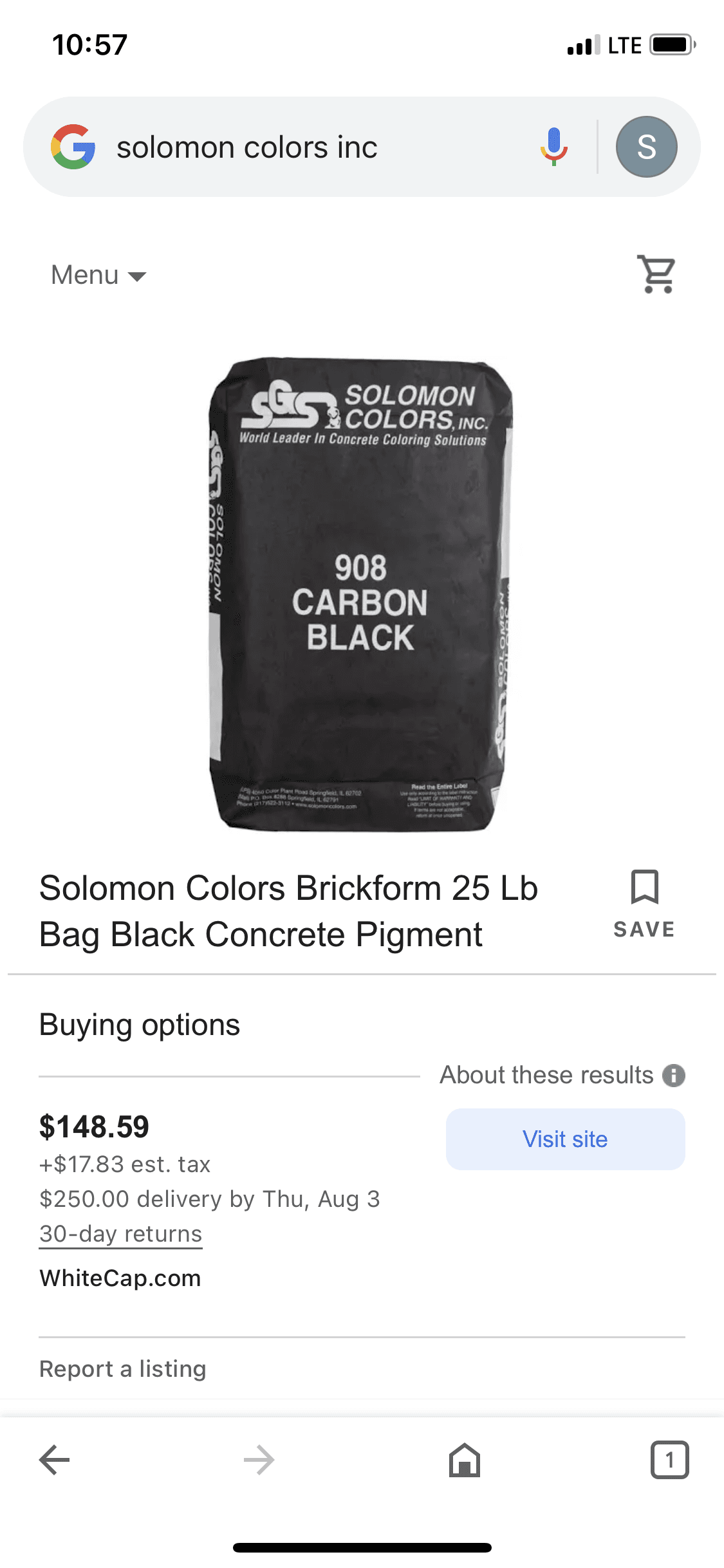 Concrete pigment