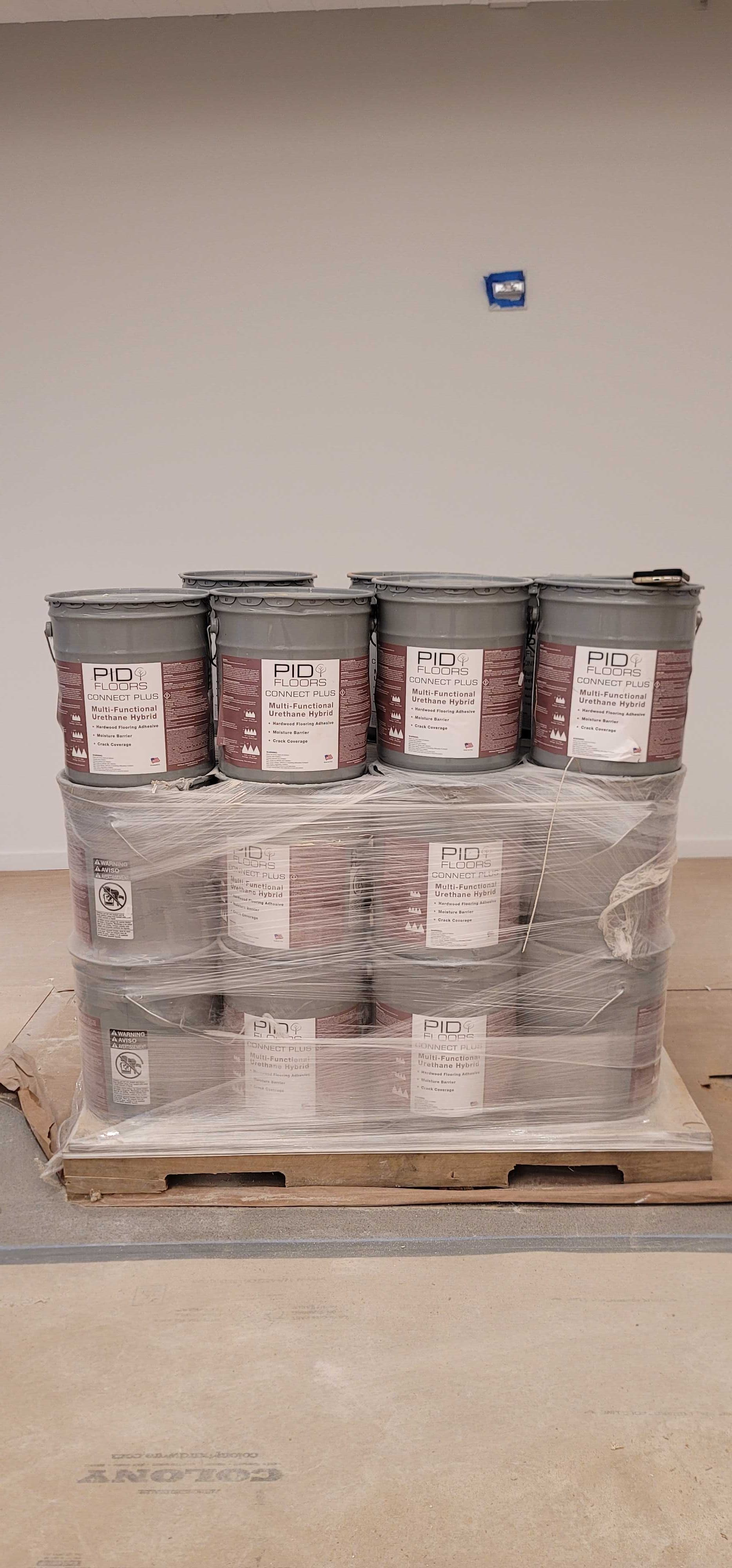 Wood flooring glue and rubber padding