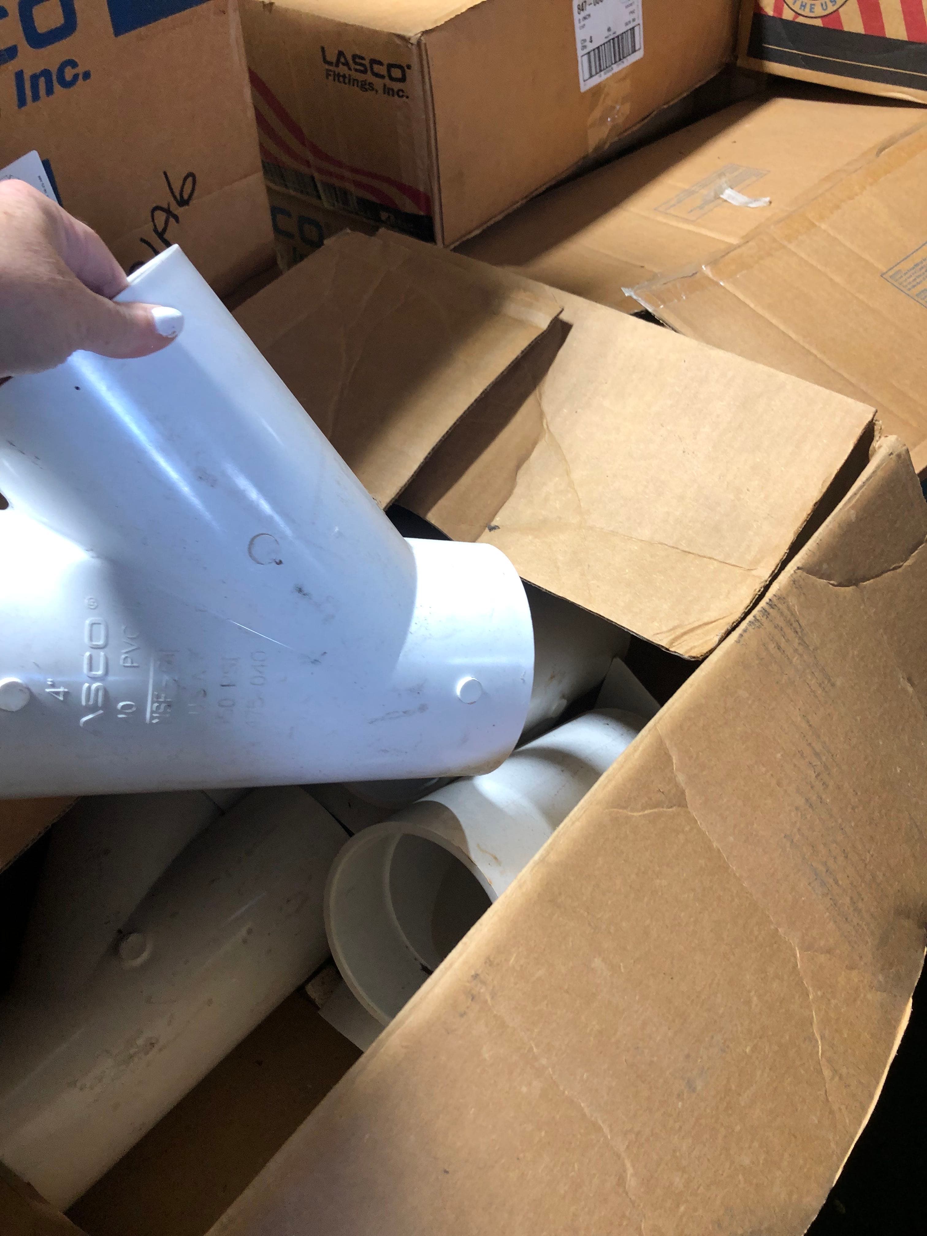 150+ BOXES at $5900 OF SCH 80 PVC LASCO FITTINGS. 3