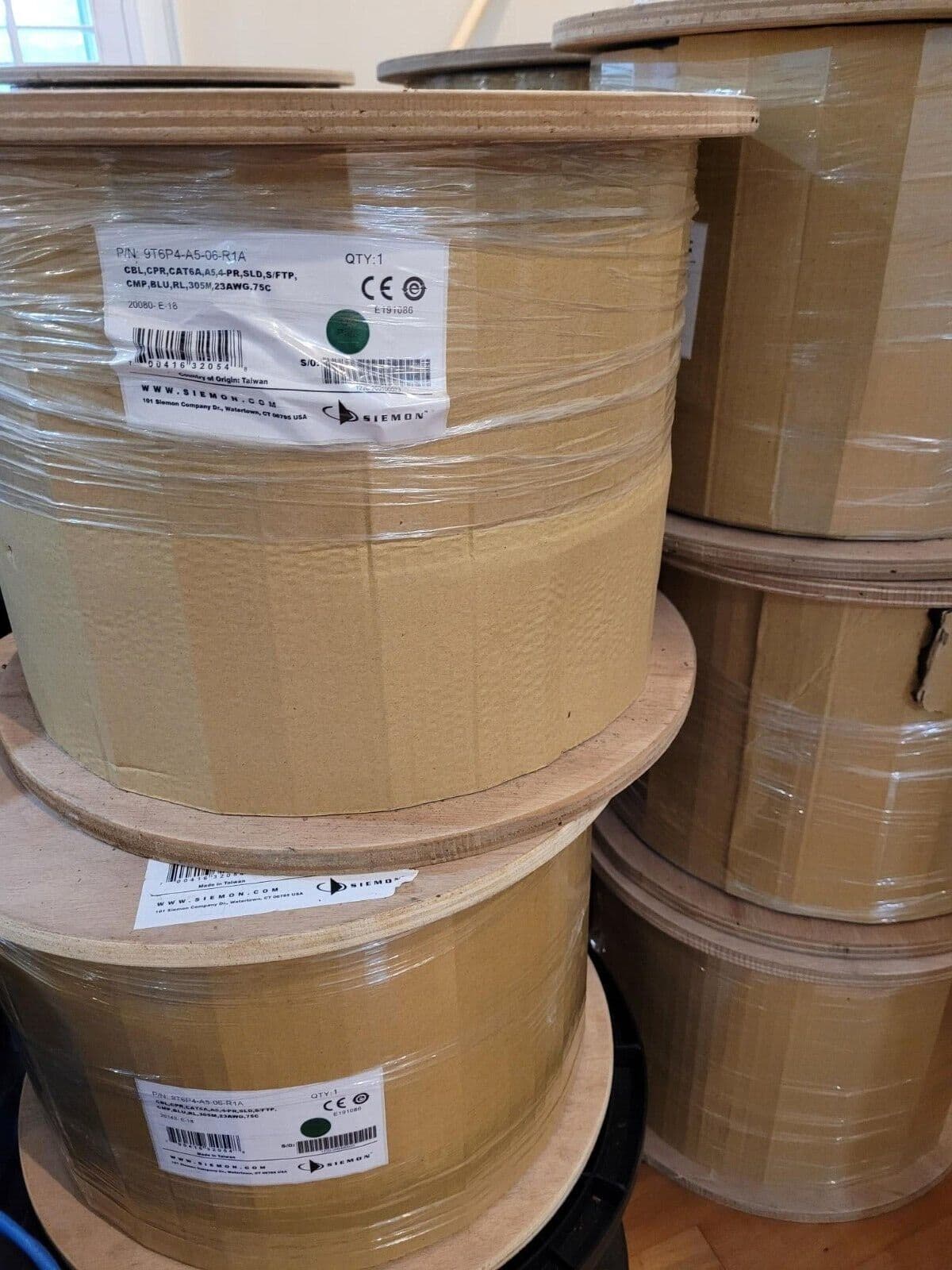 CAT6a, S/FTP, CMP Rated, 305m (1000 ft.) reel, BLUE (CORE) 2