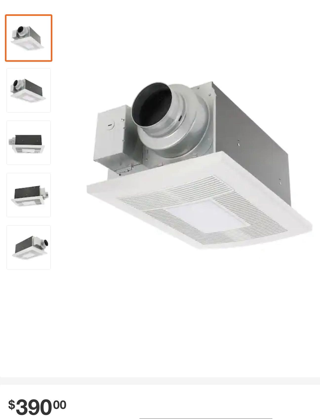 Panasonic WhisperWarm DC 50-80-110 CFM Ceiling Exhaust Fan with LED Light/Night Light and Heater - new we have others available 2