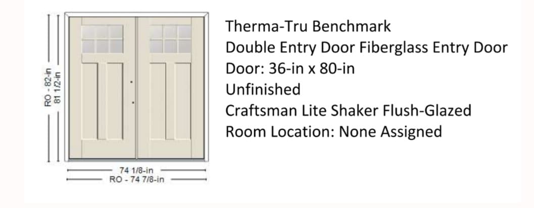 Therma Tru Benchmark Double Front Door - 6/0x6/8