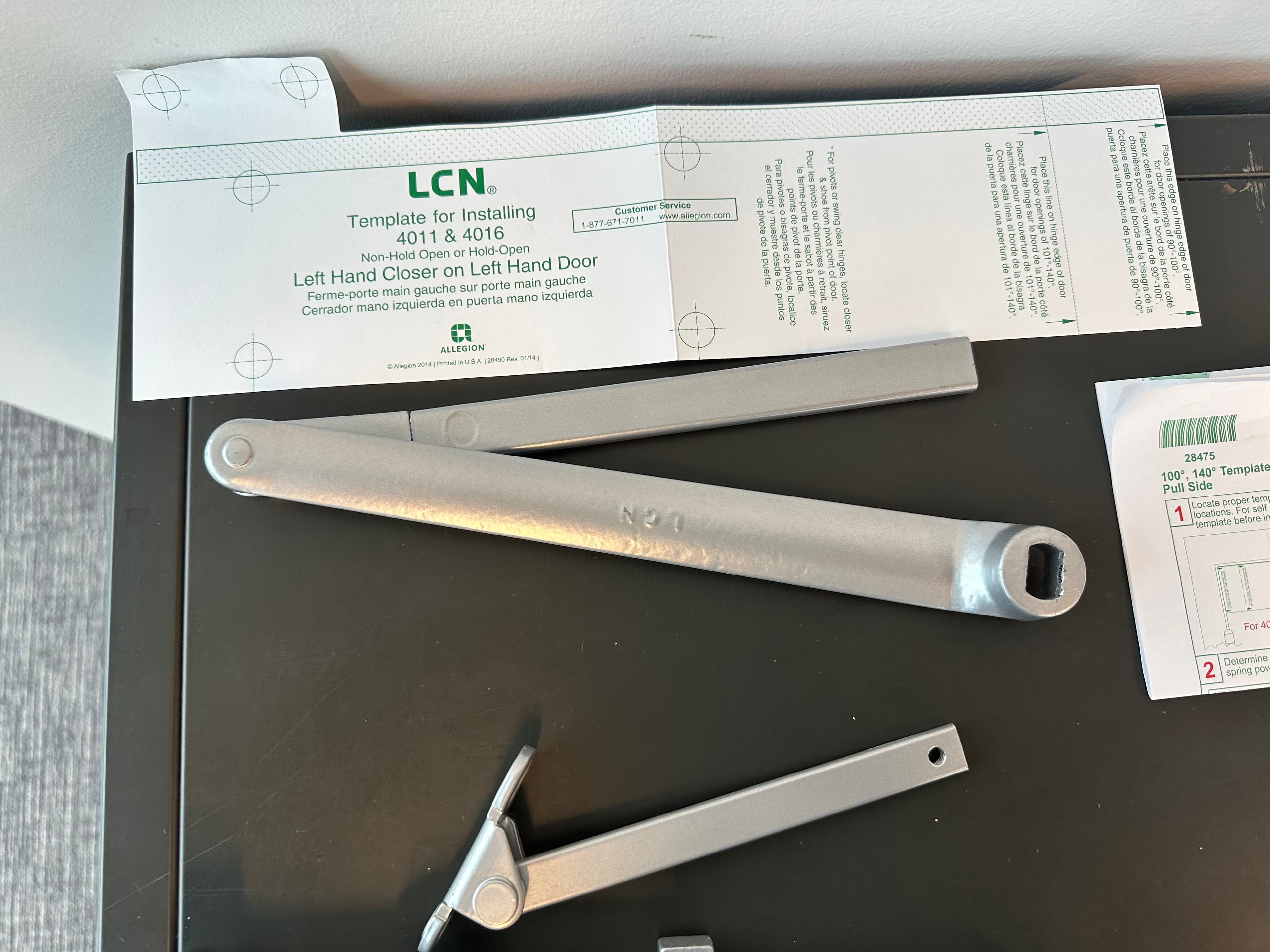 LCN/Allegion 4011 Left Handed Door Closer - Aluminum Finish 7
