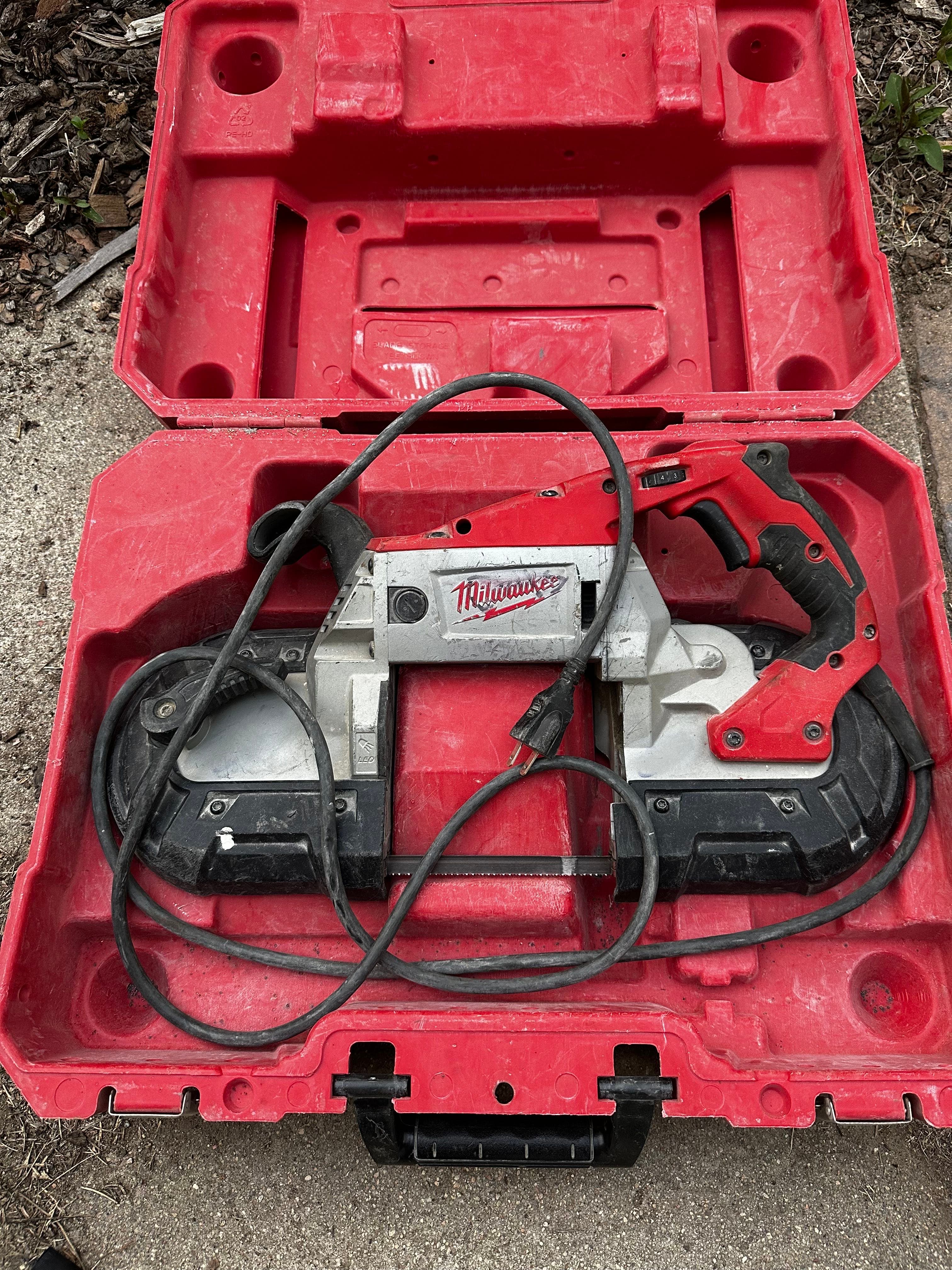 Milwaukee Corded Deep Cut Bandsaw, No Guard, with case