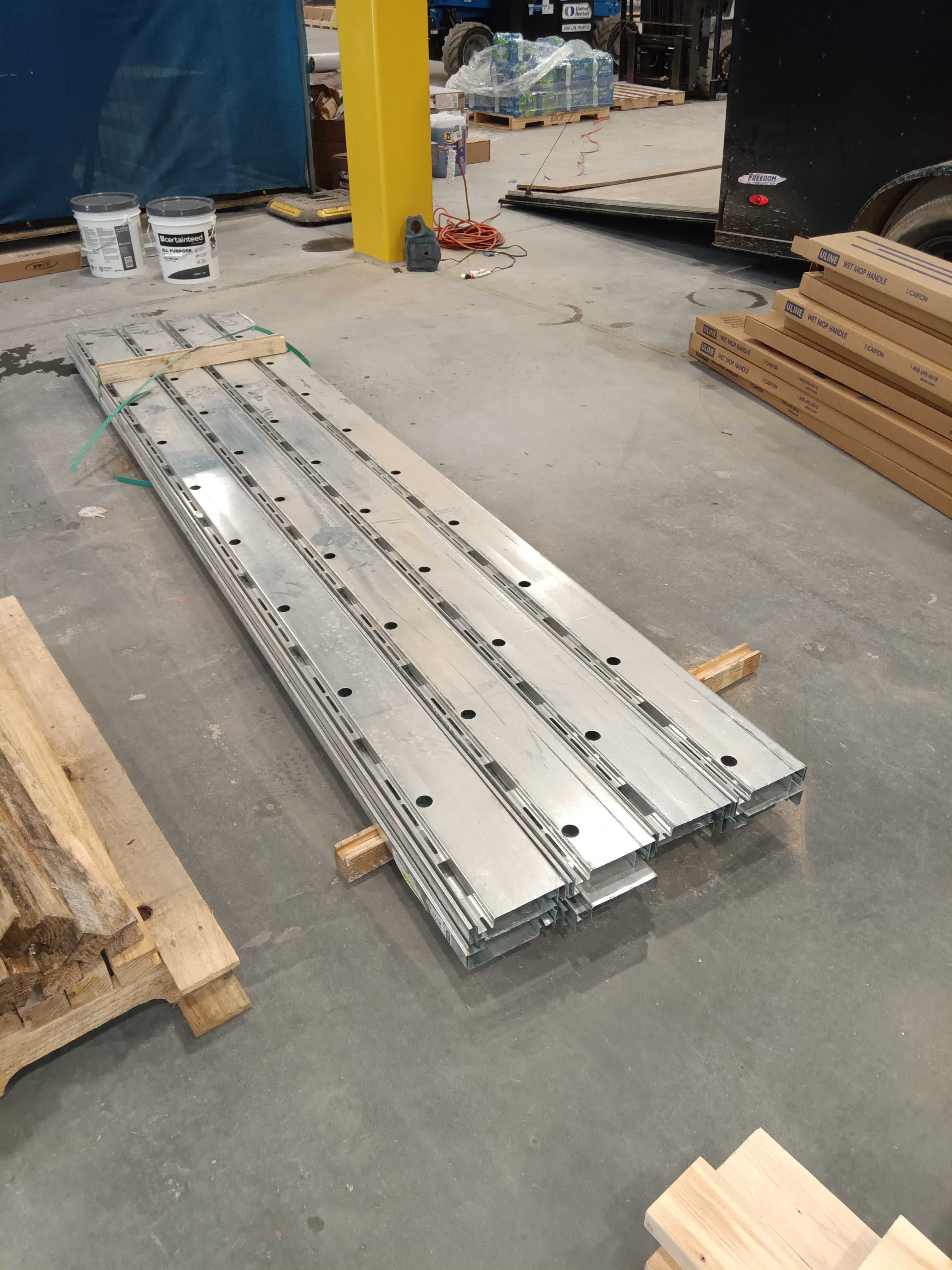 Shaft wall track and studs 3