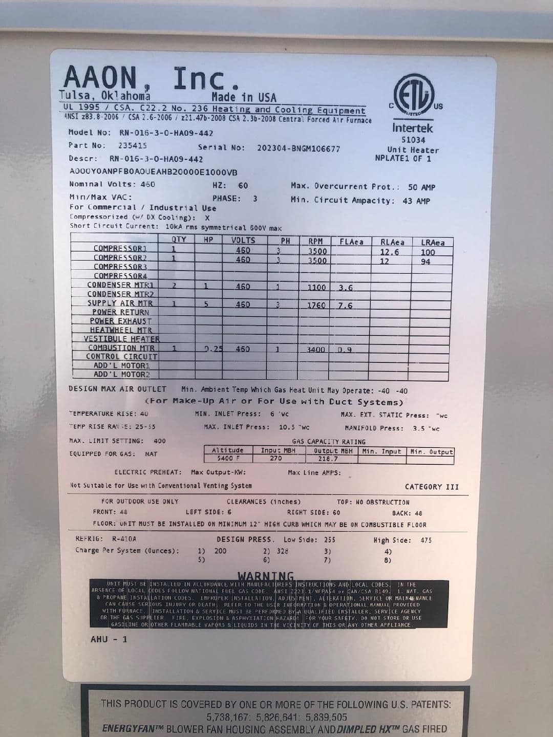 16-TON AAON HVAC - (Albuquerque) 5