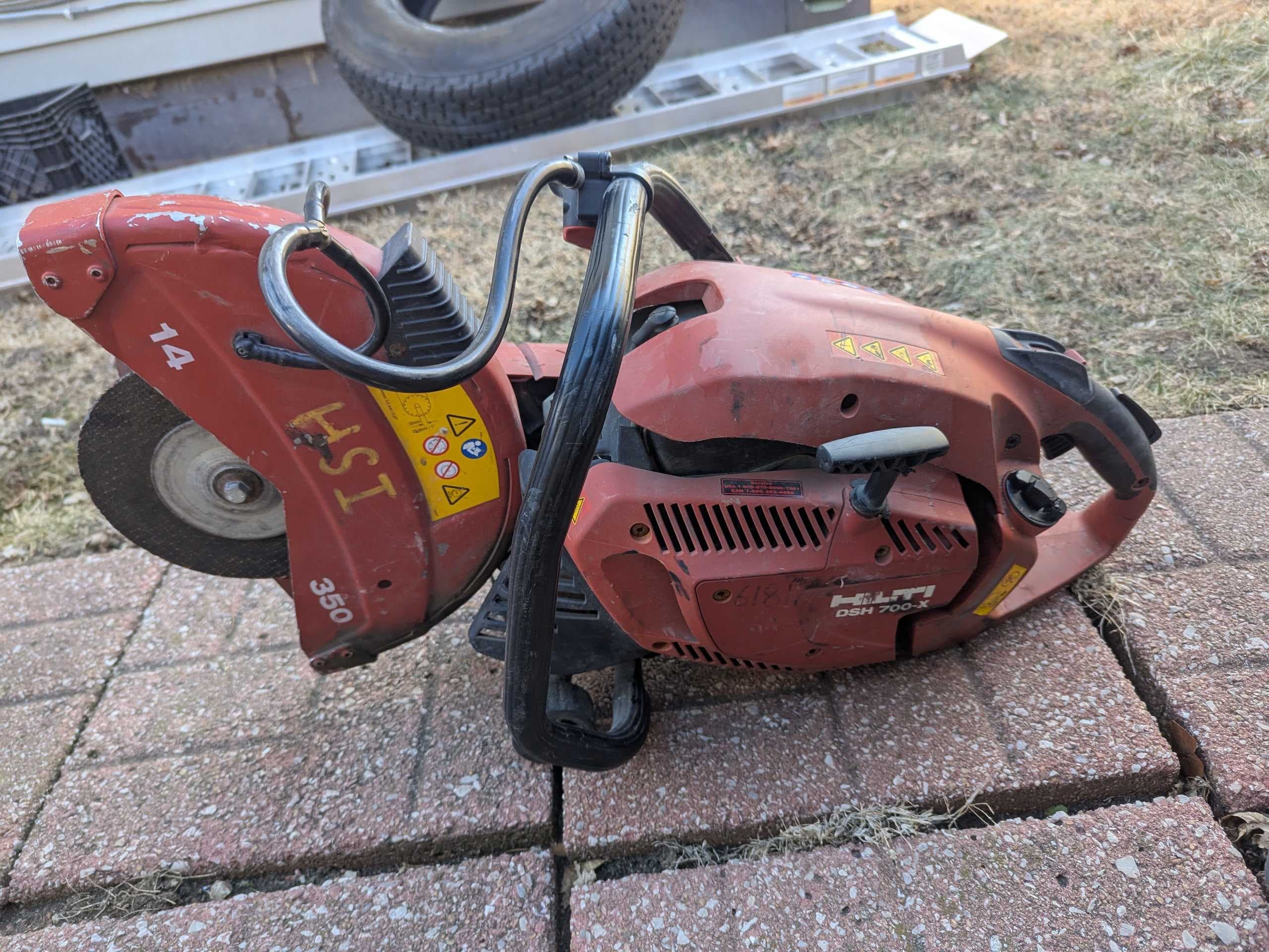 Hilti "dsh700x" 14inch gas powered concrete saw 2