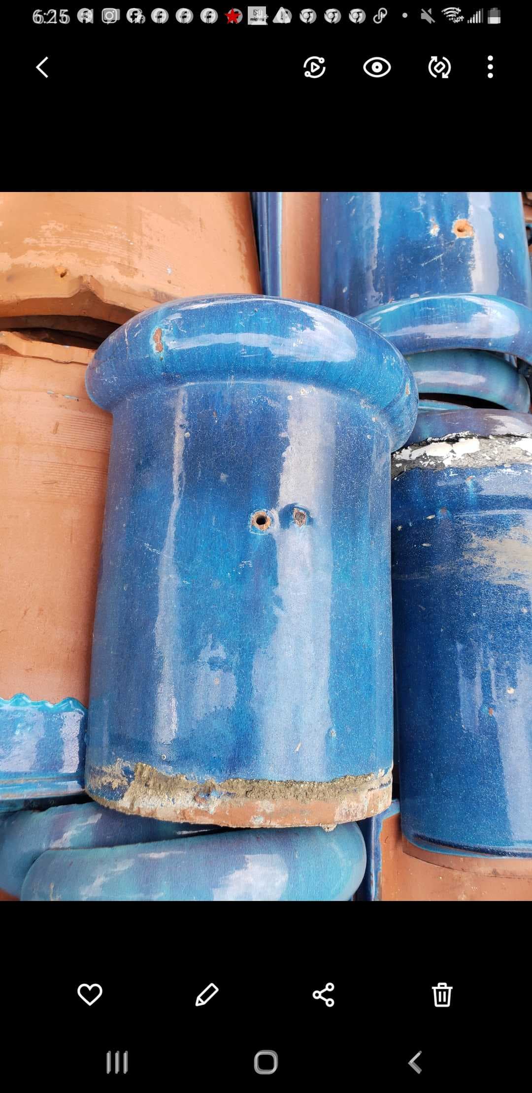 Clay roofing tiles Blue Glazed from Japan 5