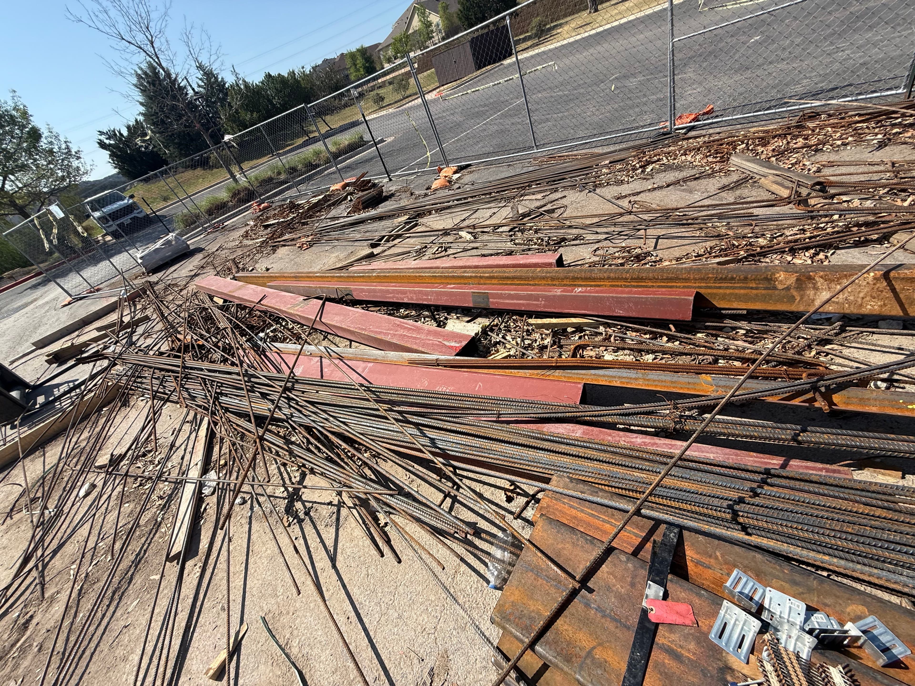 Bulk assortment of lumber / structural Steel / rebar 5