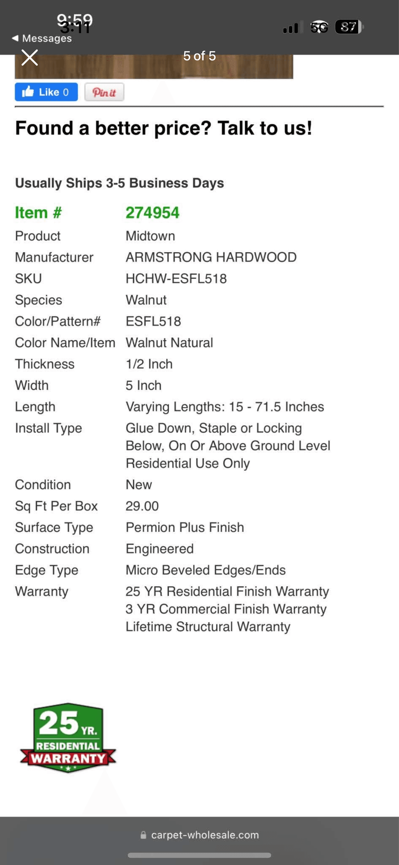 Engineered walnut hardwood flooring 3