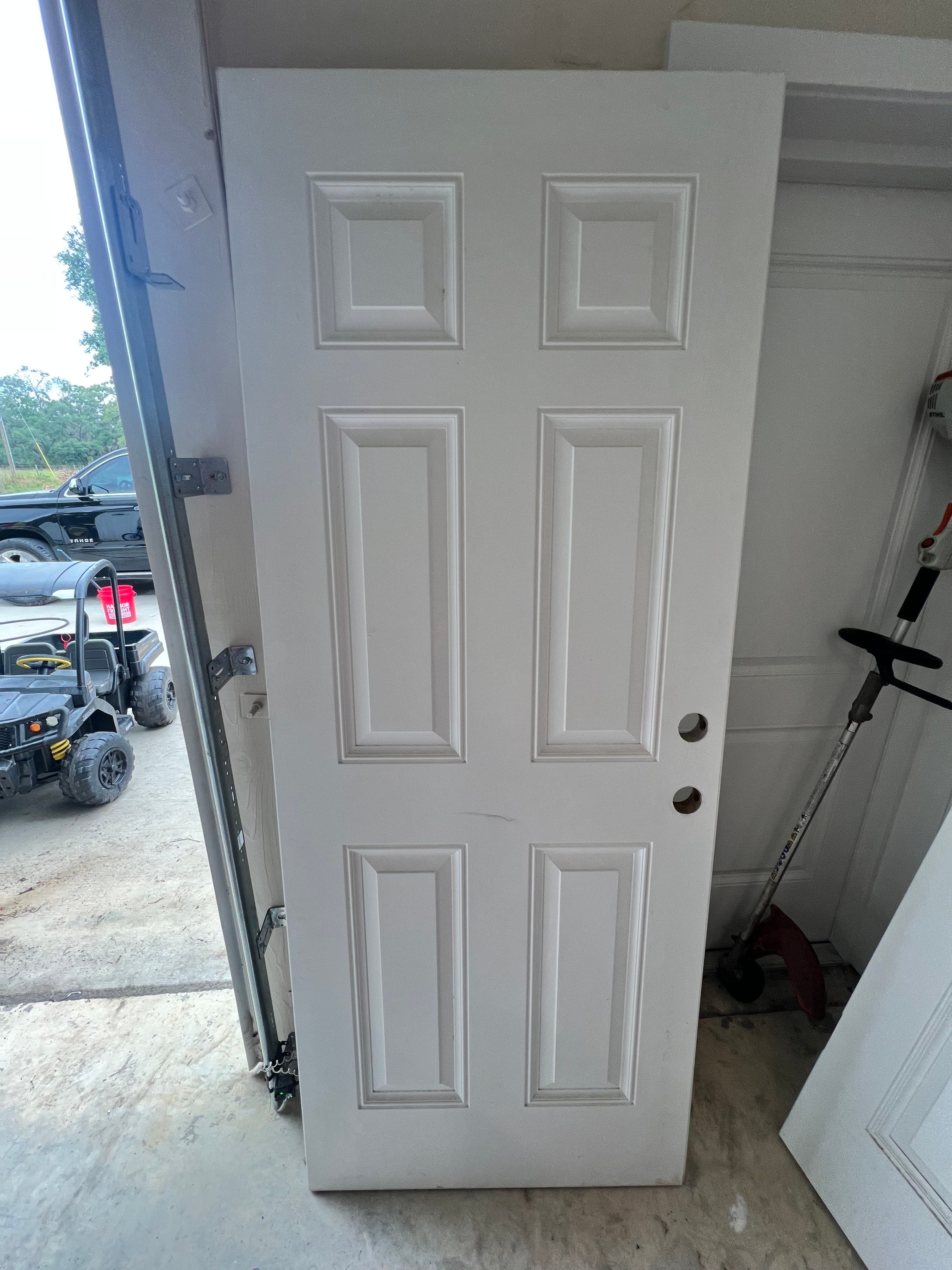 Exterior fiberglass door