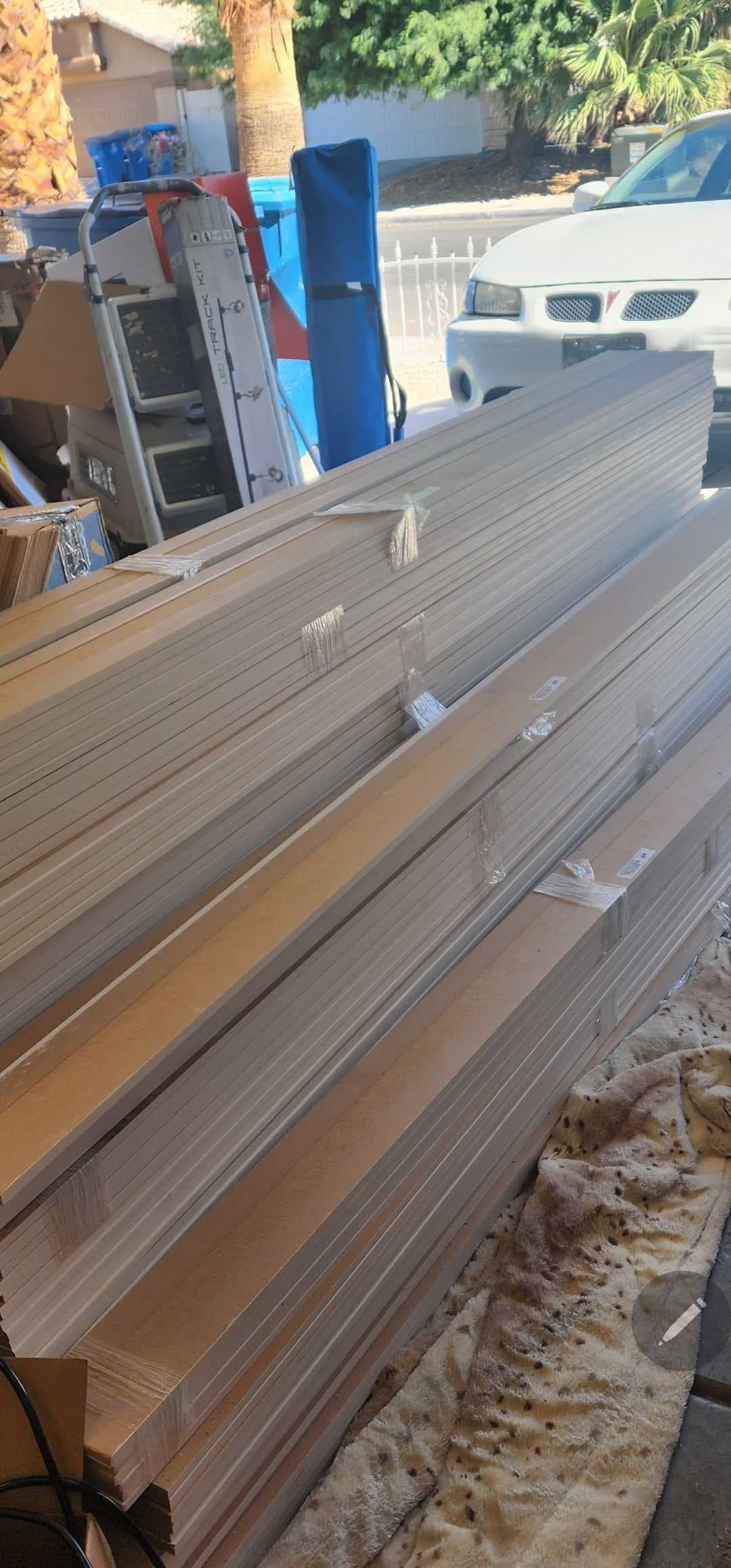 Building material. Home improvement. Baseboard 4 1/2 inch flat. .50 per linear foot
