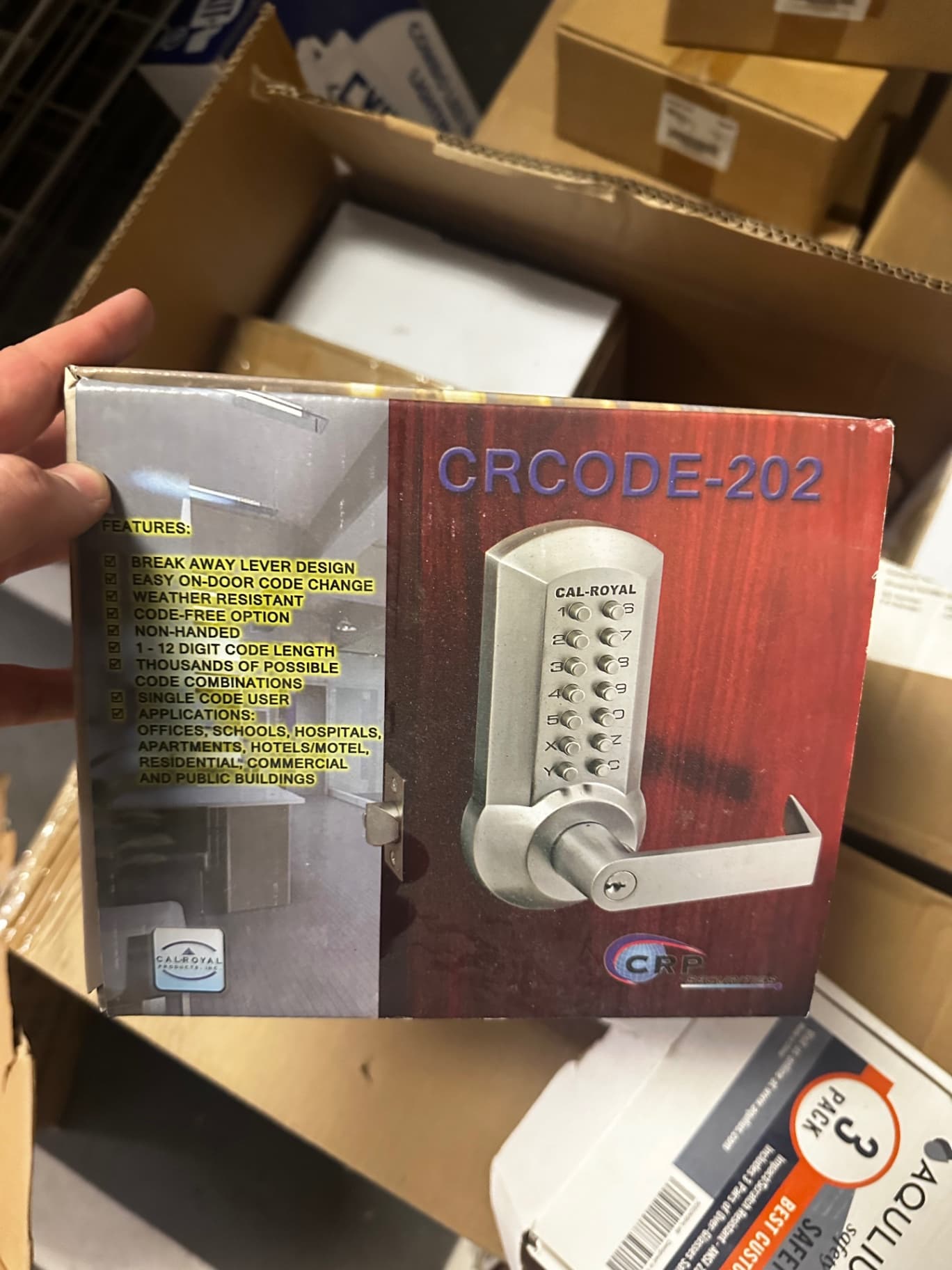 Pallet of Mechanical Push Button Door Locks. 130 units. CRCode-202 4