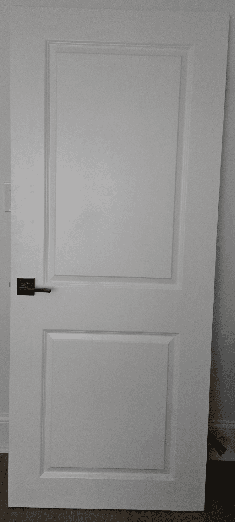 White solid core door