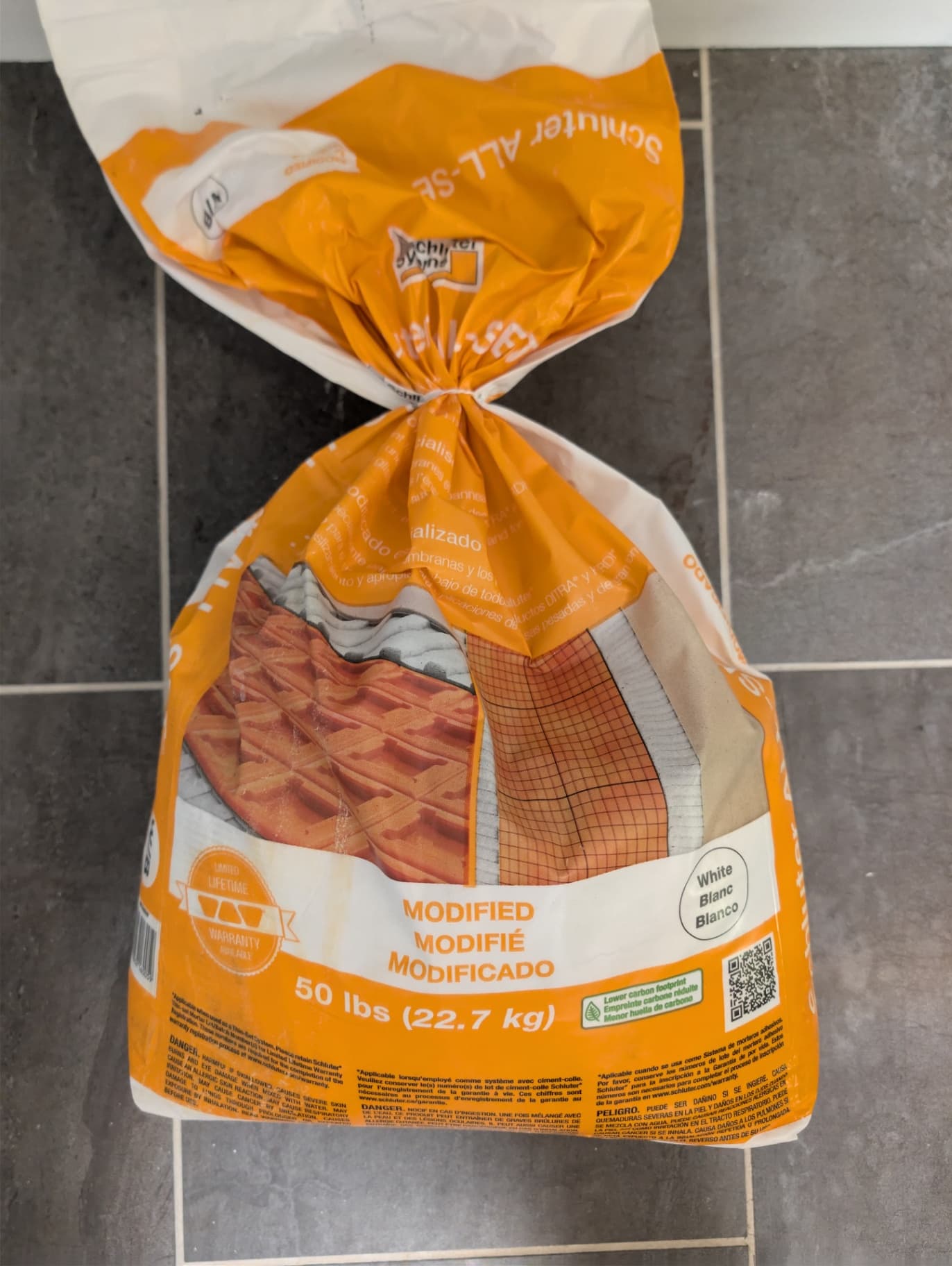 Schluter All-Set White Thinset Tile Mortar