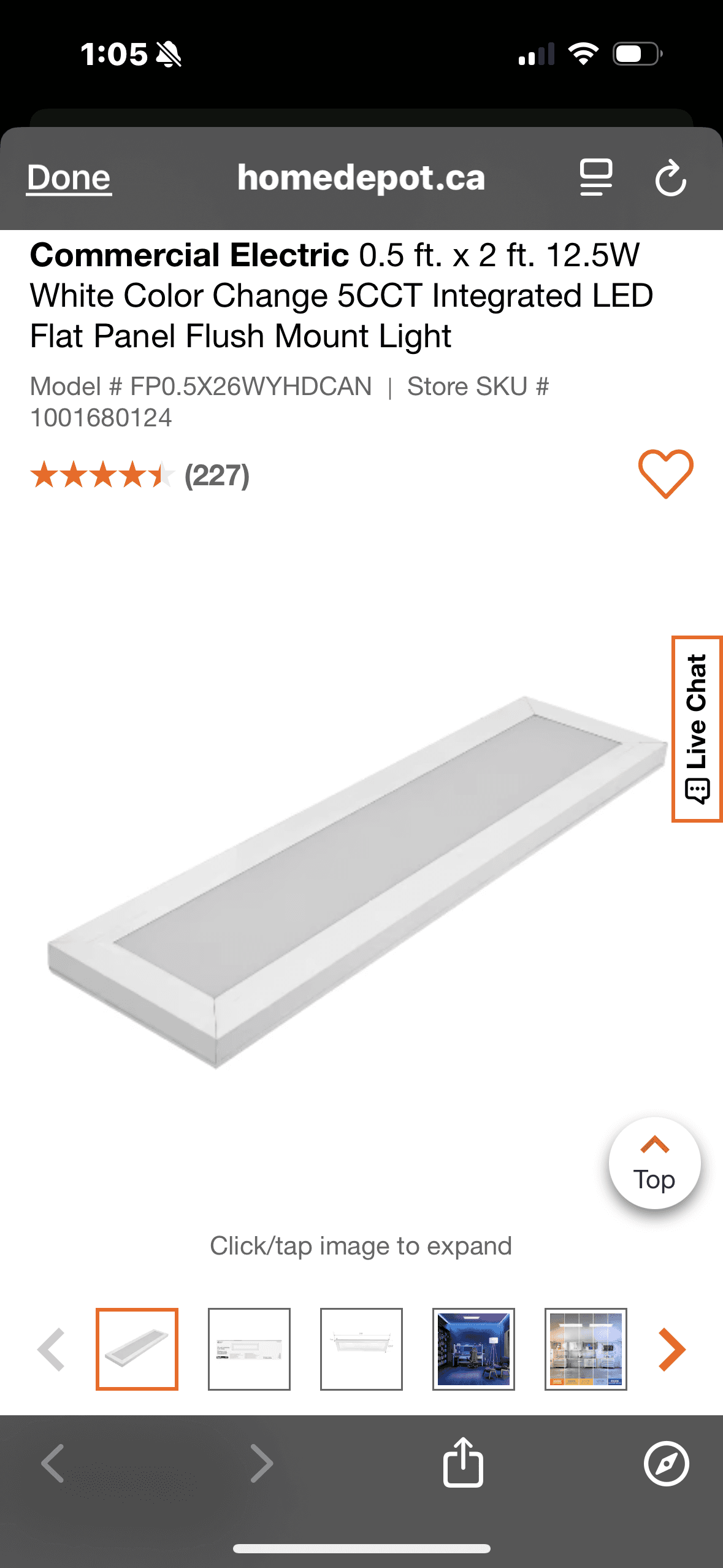 Commercial Electric LED Flat Panel – 6" x 2' – Color Changing Fixture – NEW 2