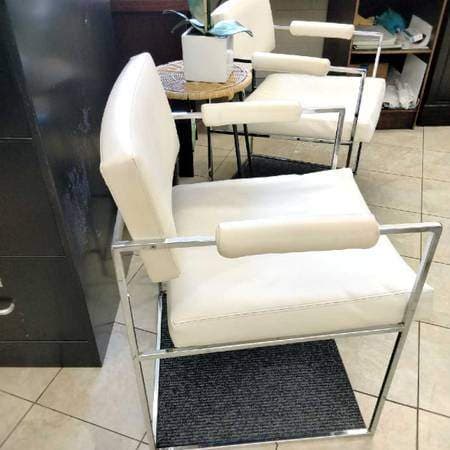 Vintage Pr c1974 Office Chairs Milo Baughman Leather & Chrome 7
