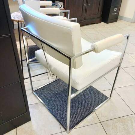 Vintage Pr c1974 Office Chairs Milo Baughman Leather & Chrome 10