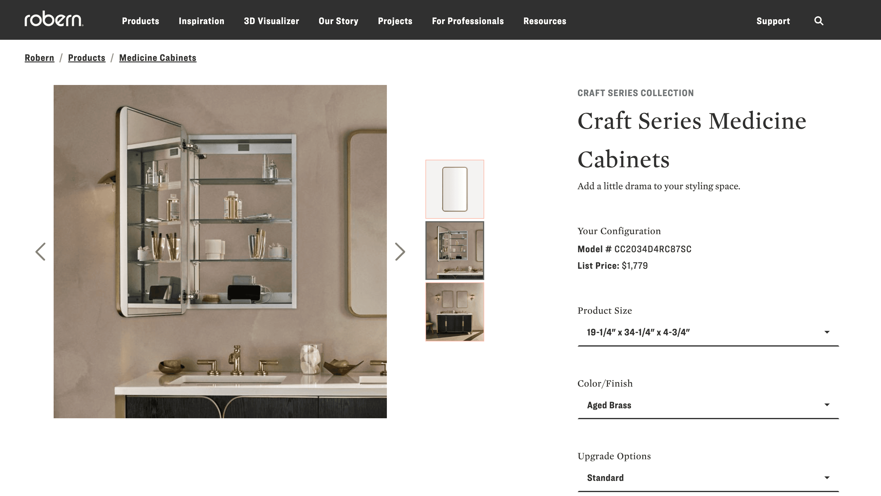 Robern Cabinet Box Craft Series Medicine Cabinet 6