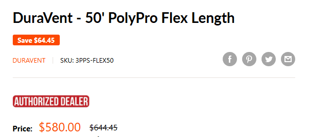 Duravent Polypro Flex Length 50' 2