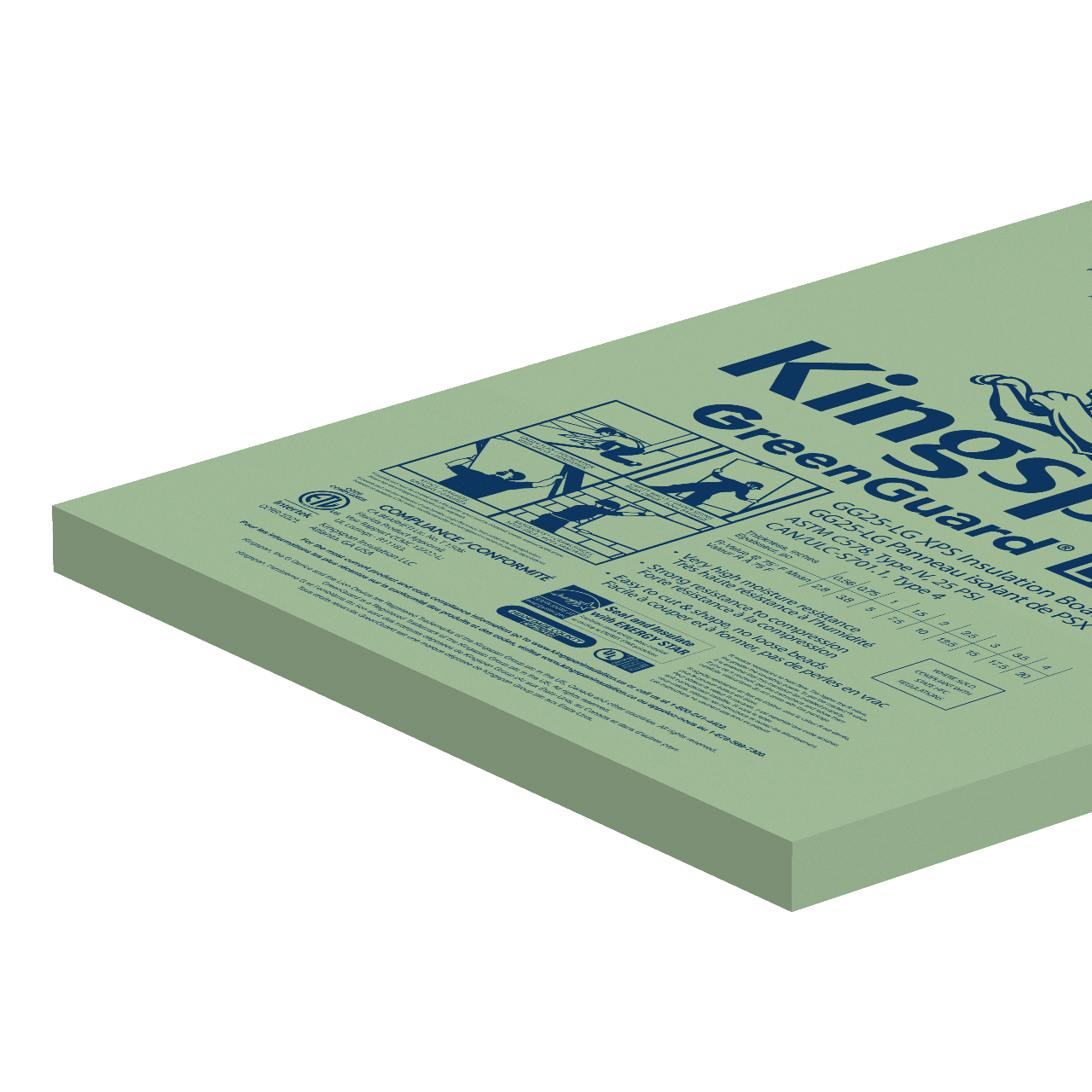 XPS Foam Insulation 2" 4ftX8ft 25psi 2