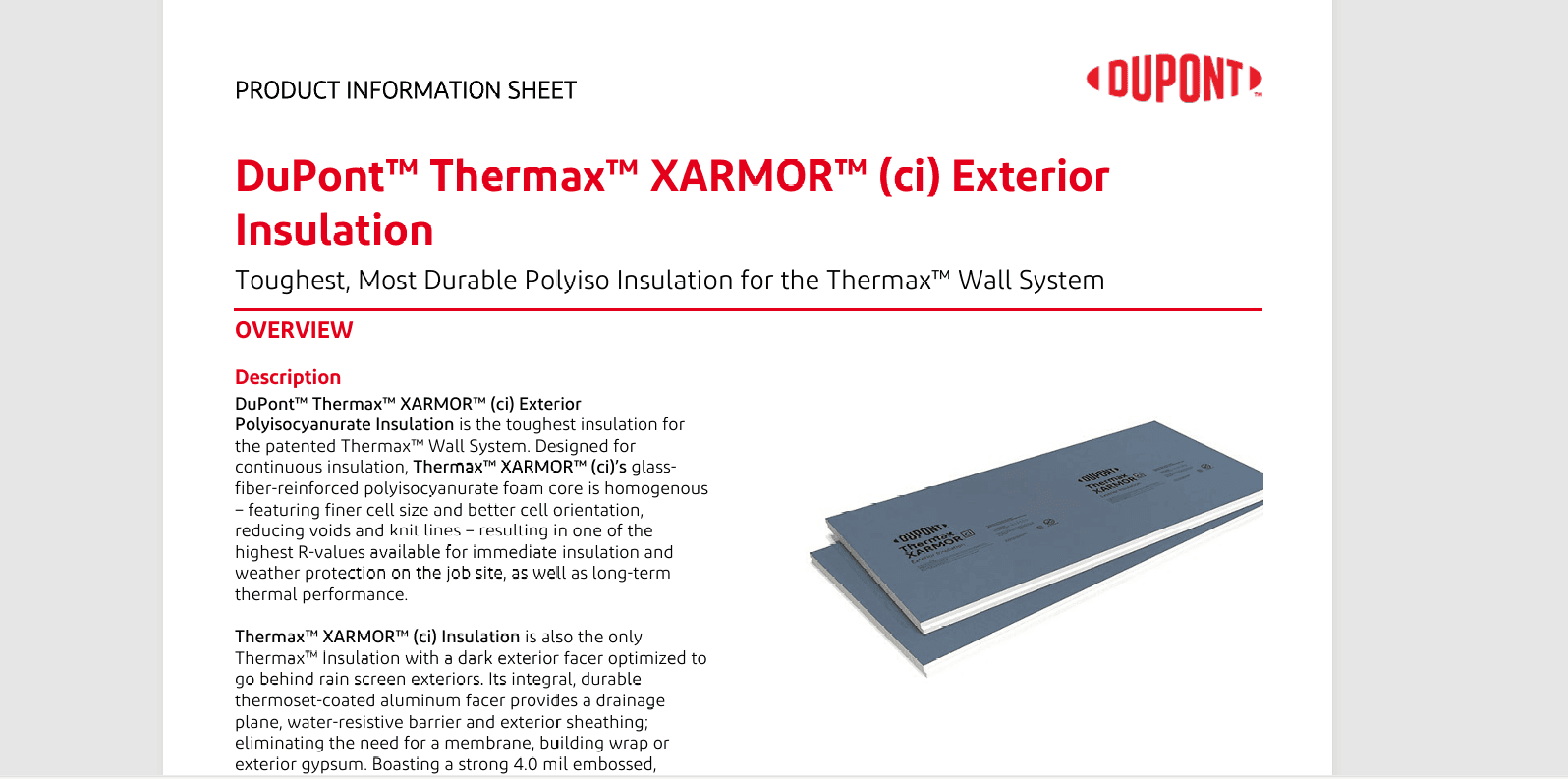 2" DuPont Thermax XARMOR (ci) 4x8 R-13 Polyiso – 26 Bunks / 572 Sheets – Bulk Sale