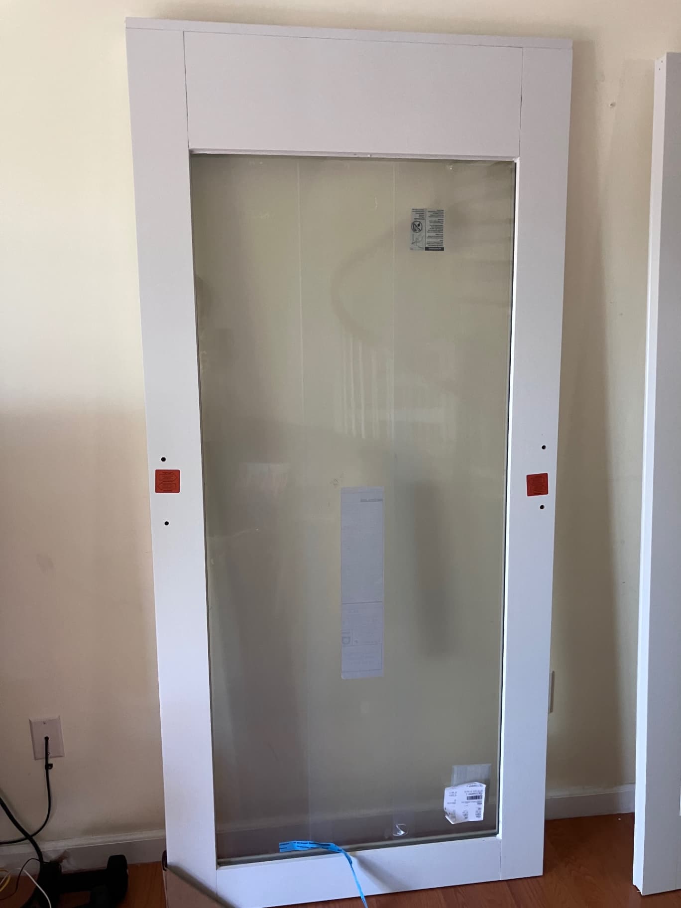 Andersen 400 Series white sliding door panel brand new with plastic still on it. 2