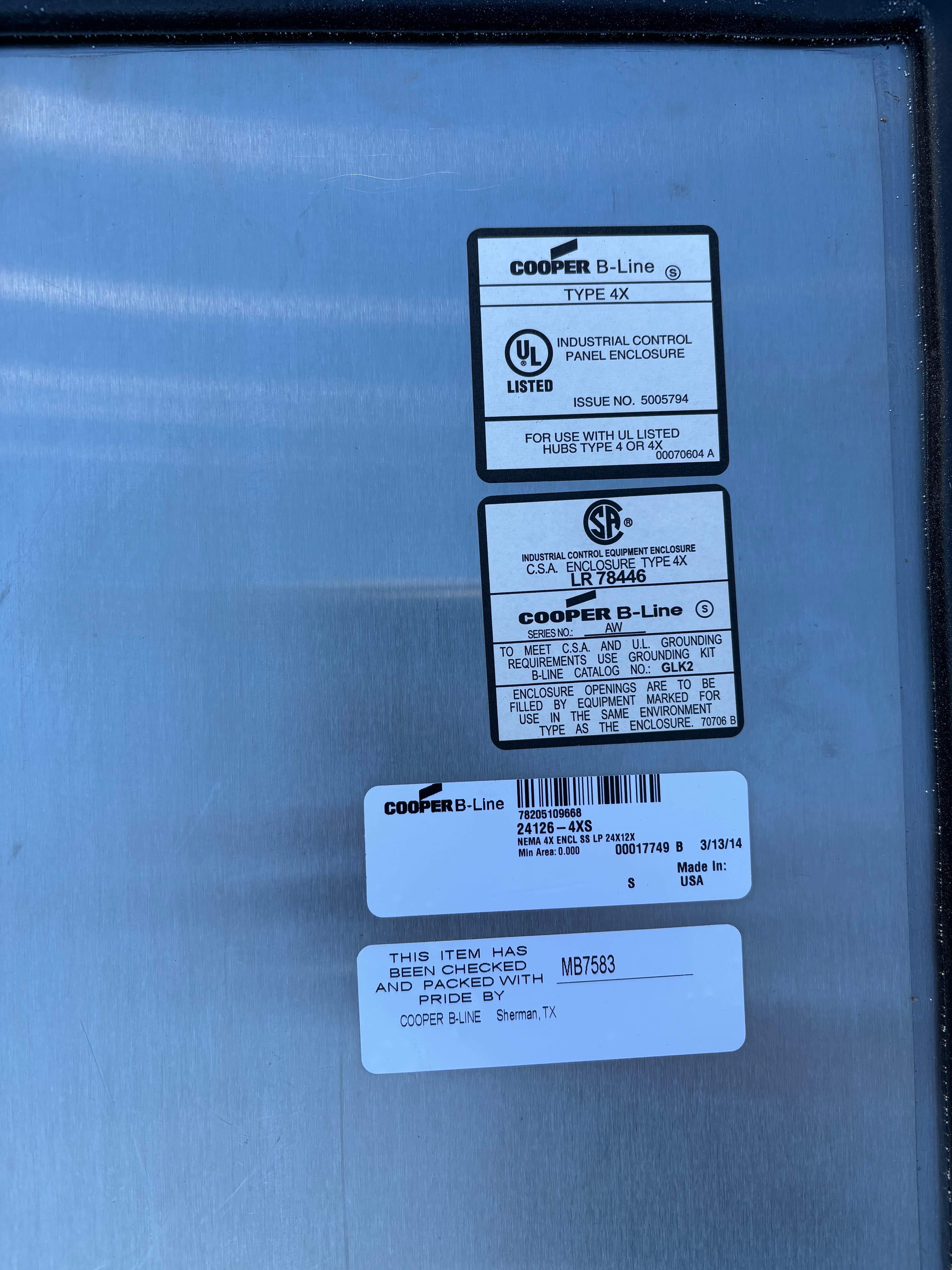 B-LINE 24126-4XS TYPE 4X STAINLESS 4