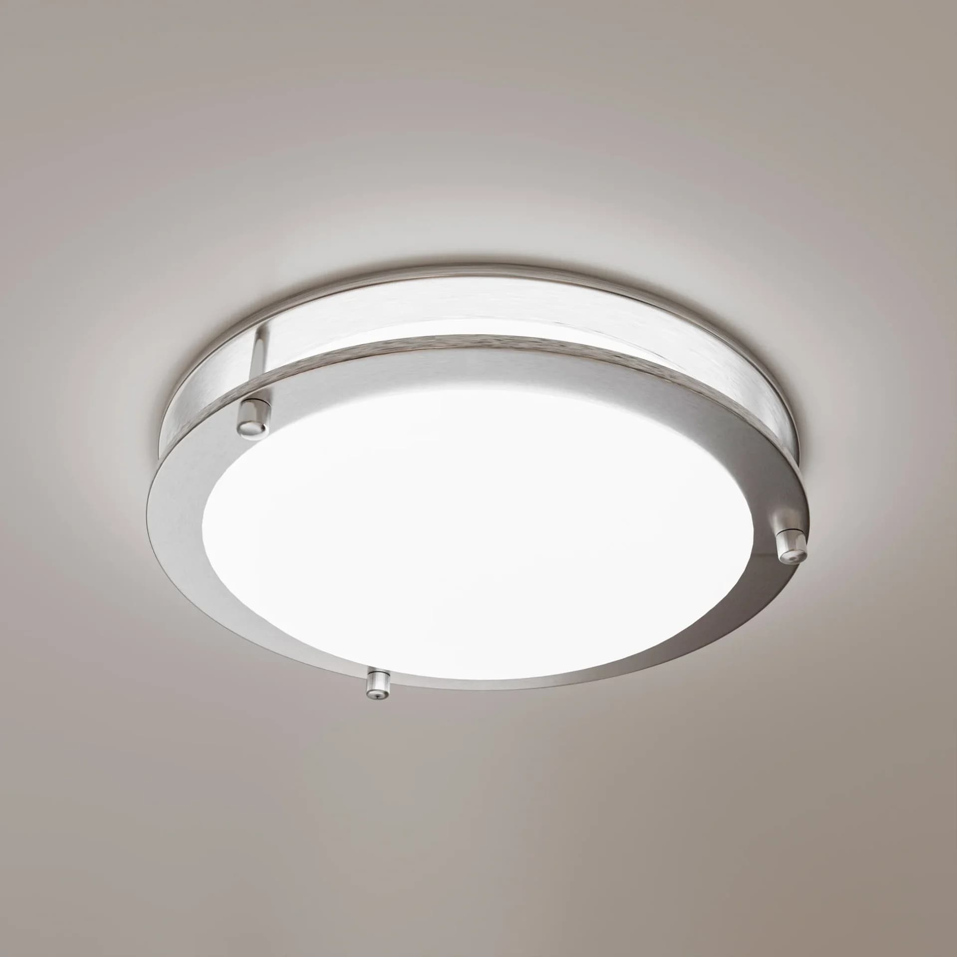 $27.00 - 12-Inch Dimmable LED Flush Mount Ceiling Light - 18W Double Ring Design 7