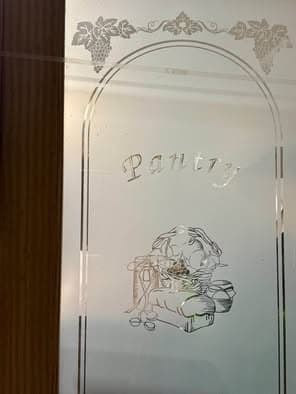 Signamark wood frame Homegrown 30x80 + 28x80 Prehung Pantry Doors Frosted Glass- LH outswing 7