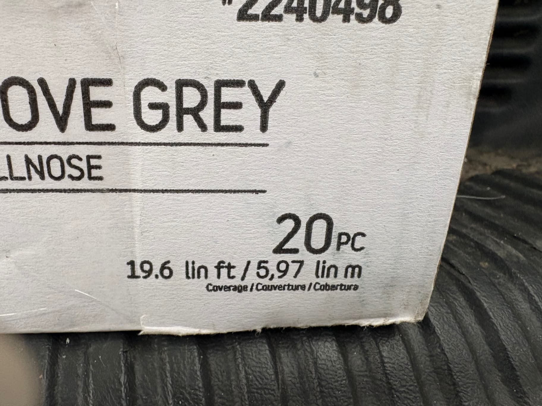 Porcelain bullnose tile Dove gray 4