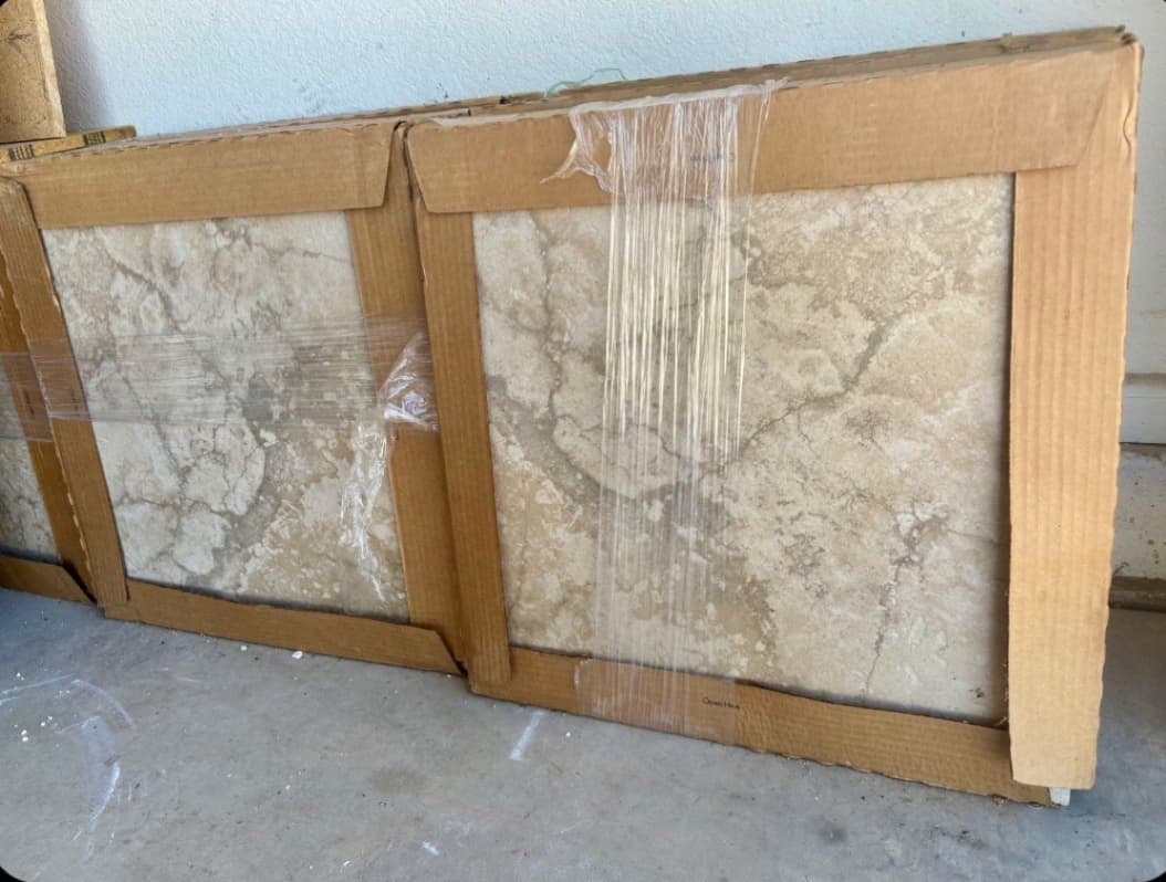 18x18 Stone Beige Porcelain Tile - 17 Boxes