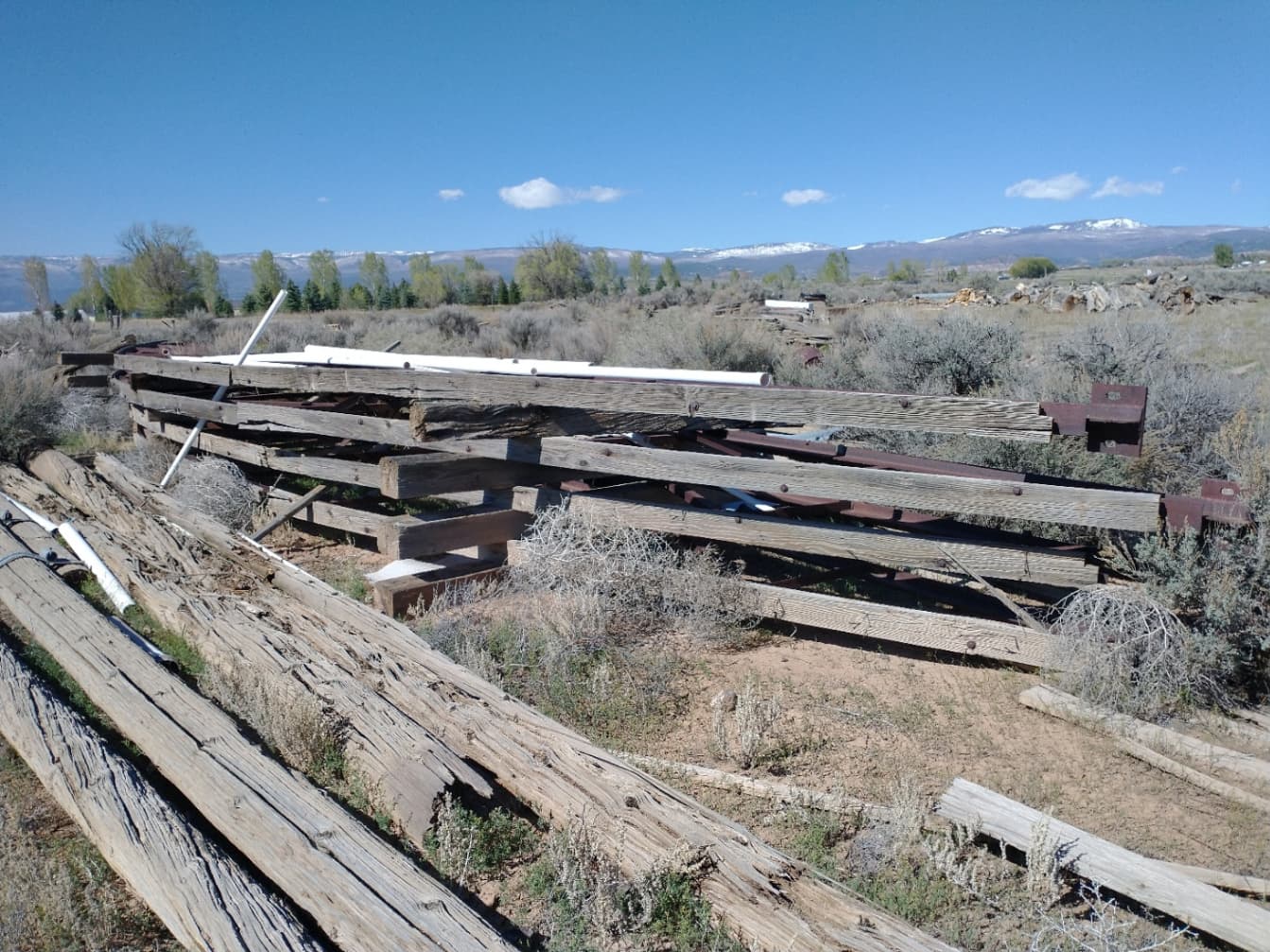 50-ft curved-top steel trusses