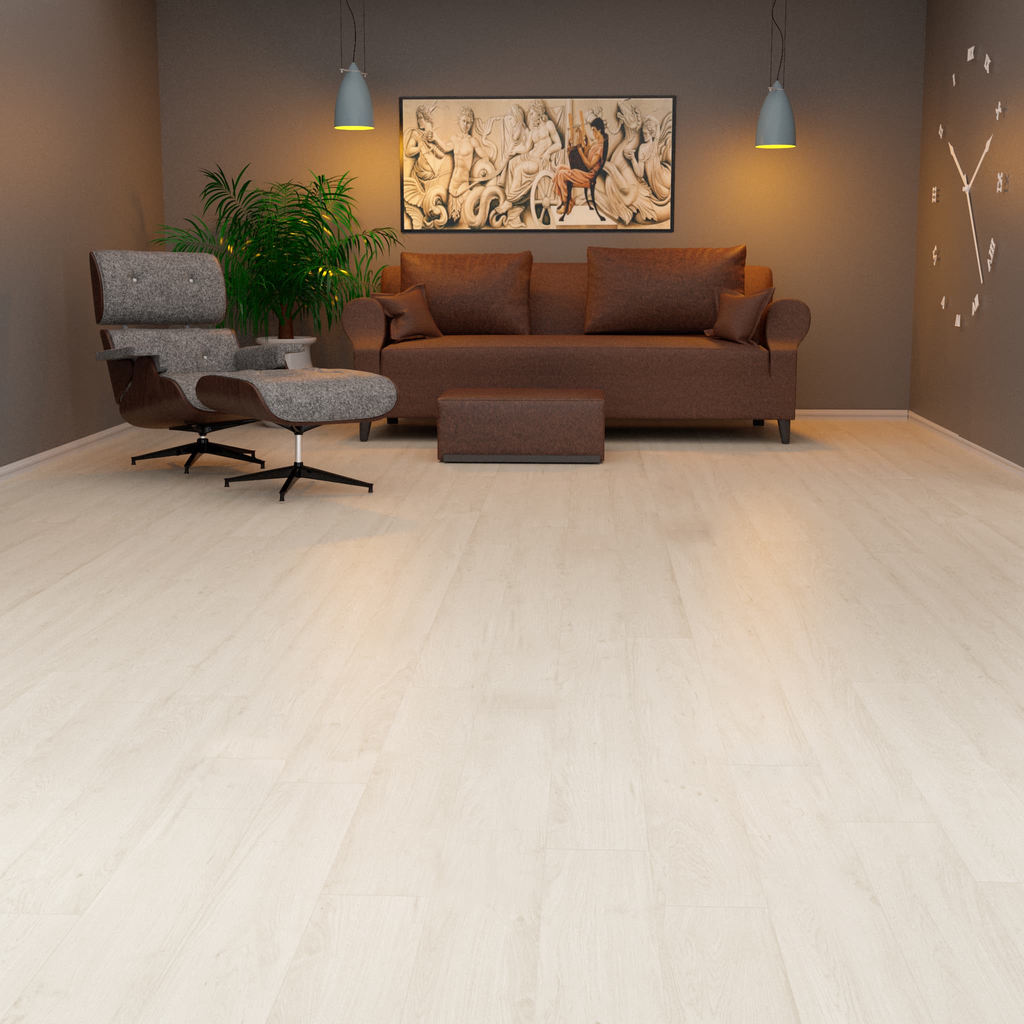 $1.89 sqft 7" x 48" SPC Rigid Core Flooring 6.5mm 20 Mil 18.95 SQ FT Box Unilin Click Lock 7