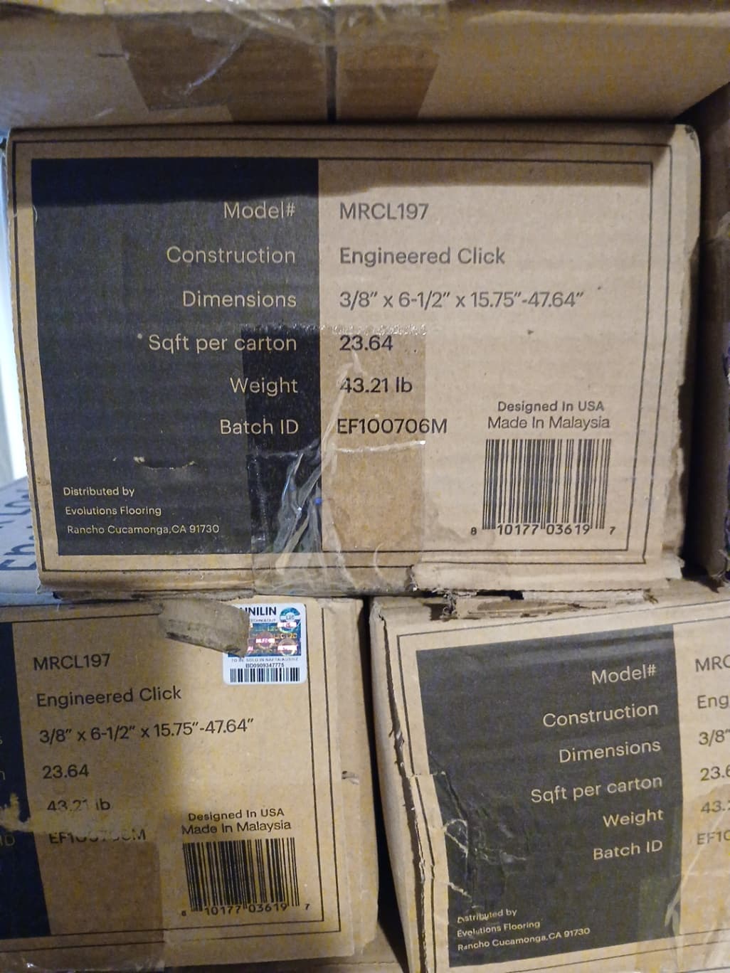 55 Cases !!!Malibu Wide Plank French Oak 3.8 in. x T 6.5 in. 6