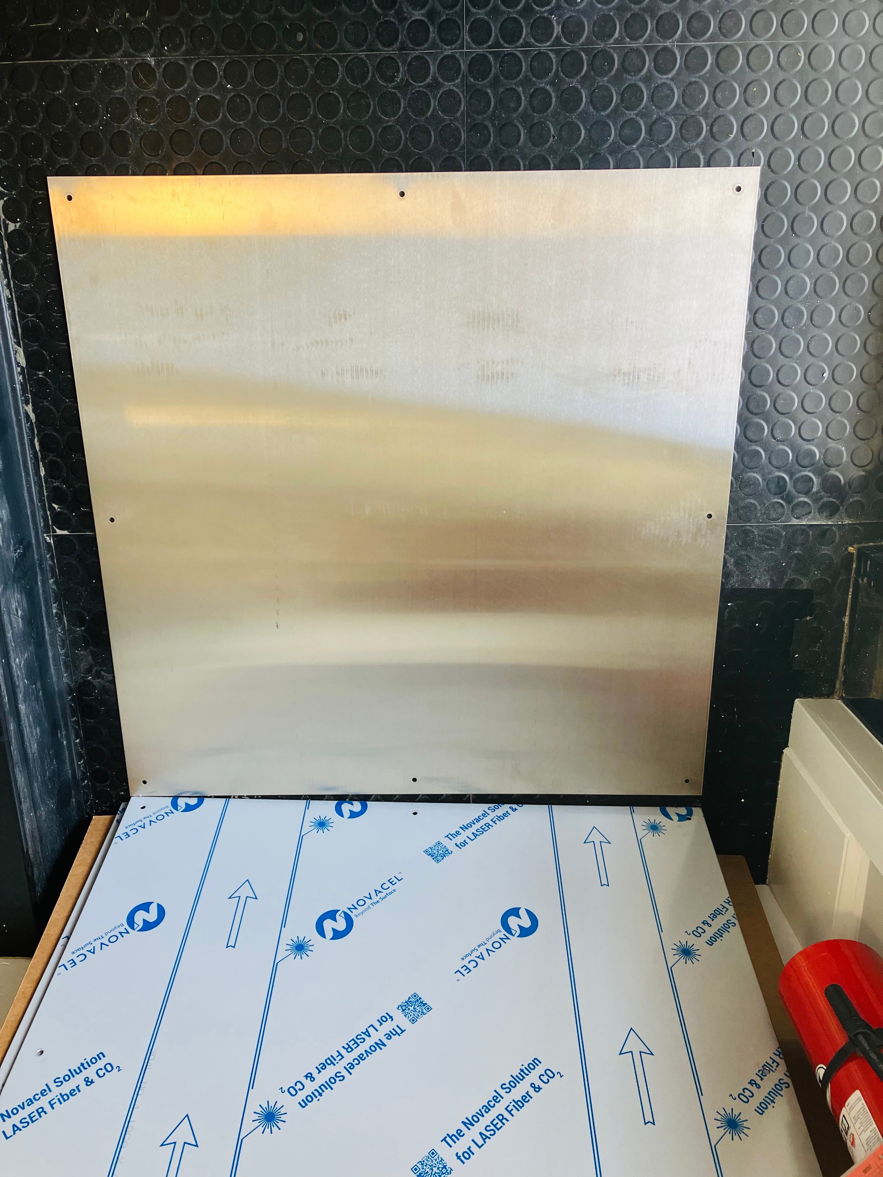 36in x 36in - 18ga, Brushed, Stainless Steel Armor Plates Quantity:8 3