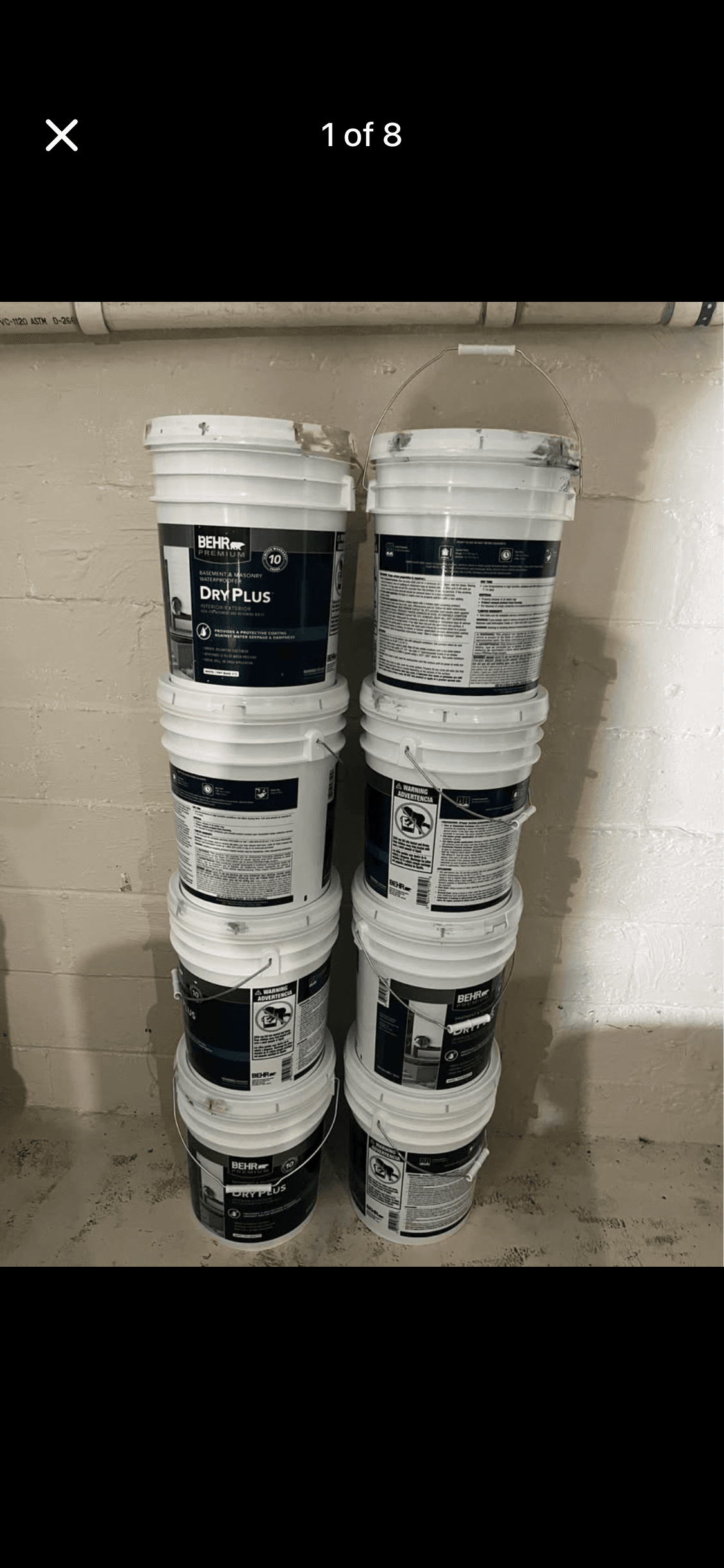 BEHR PREMIUM 5 gal. #DMW-05 Canyon Echo Flat Interior/Exterior Dry Plus Basement Masonry Waterproofer