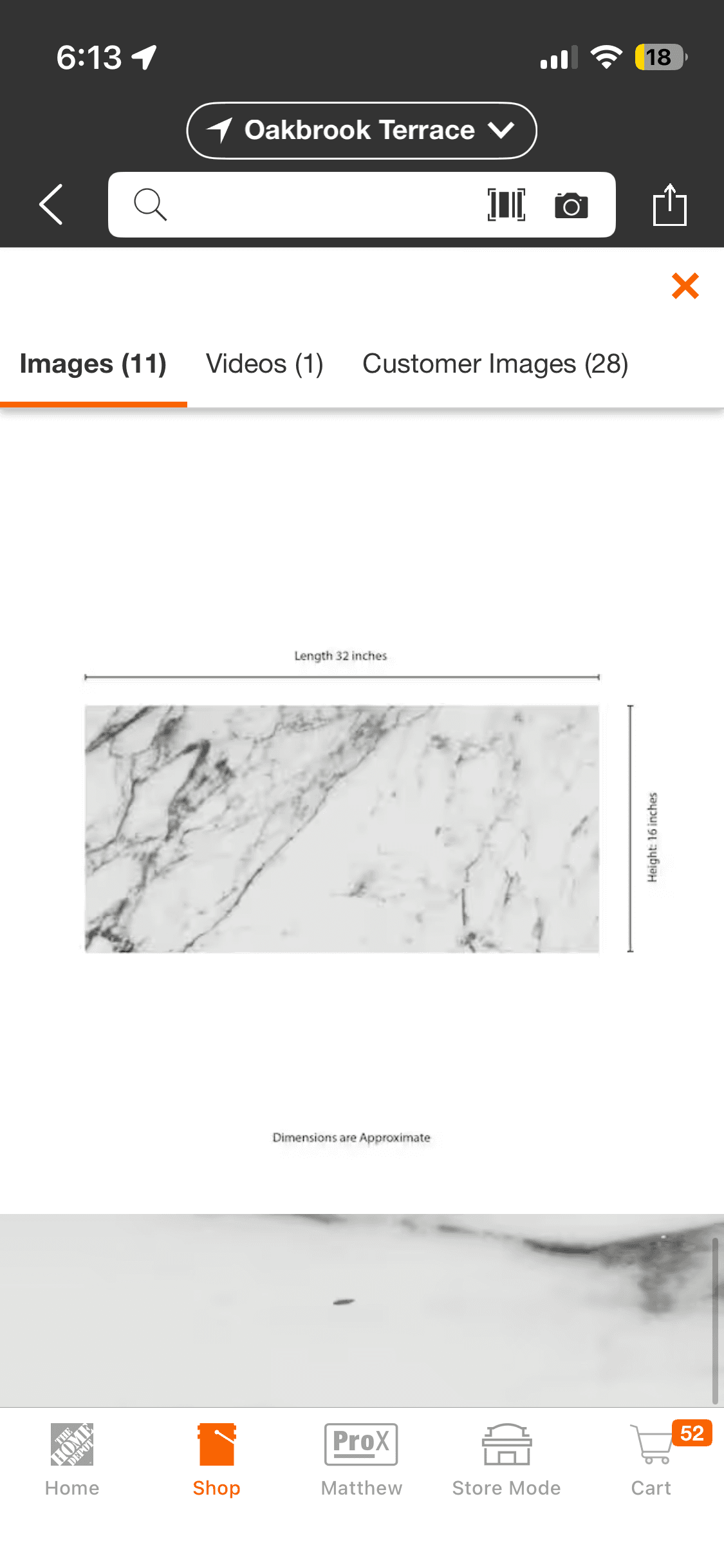 1.90$ sqft 16 in. x 32 in. Polished Porcelain Marble Look Floor and Wall Tile (14.2 sq. ft./Case)
