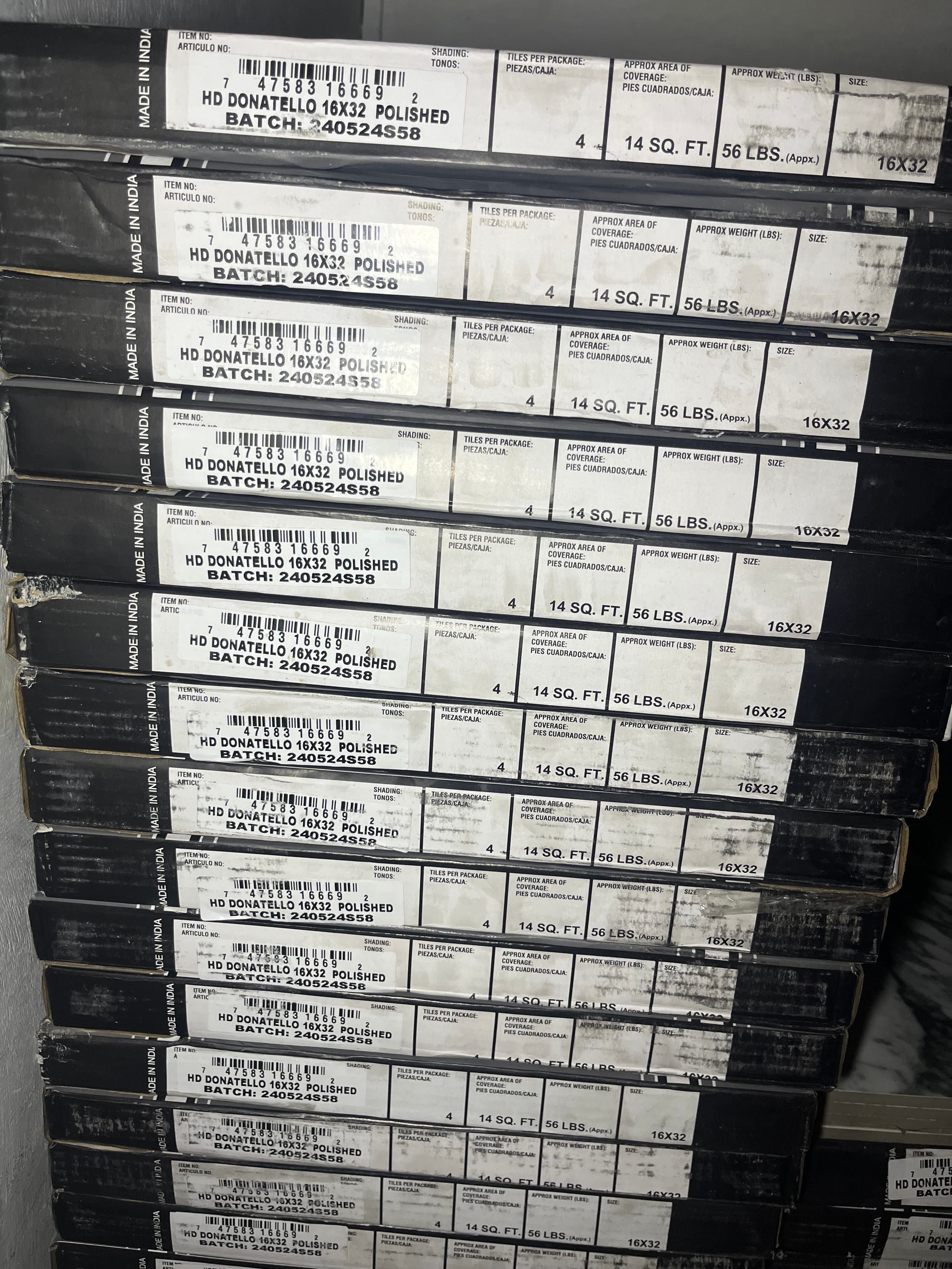 1.90$ sqft 16 in. x 32 in. Polished Porcelain Marble Look Floor and Wall Tile (14.2 sq. ft./Case) 5