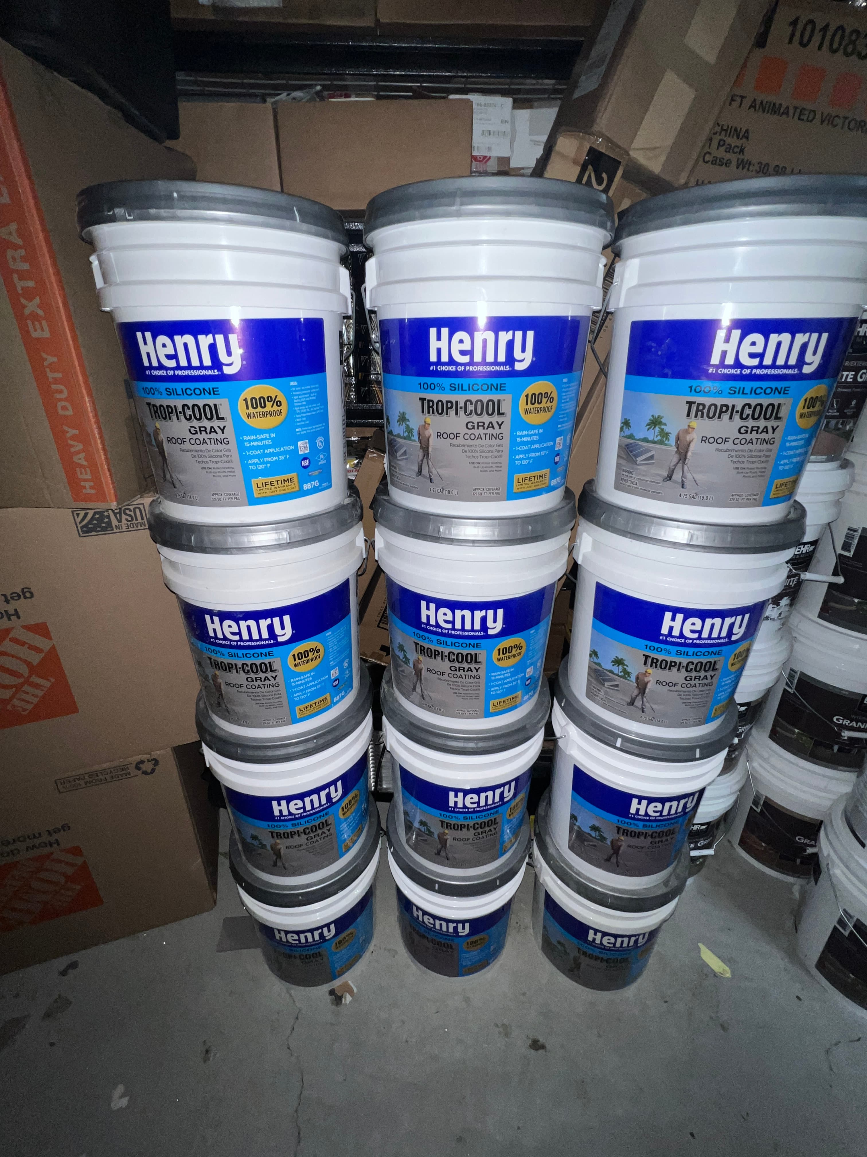 Henry 887G Tropi-Cool Gray Silicone Roof Coating 4.75 Gal – Roof Sealant Waterproof Coating 2
