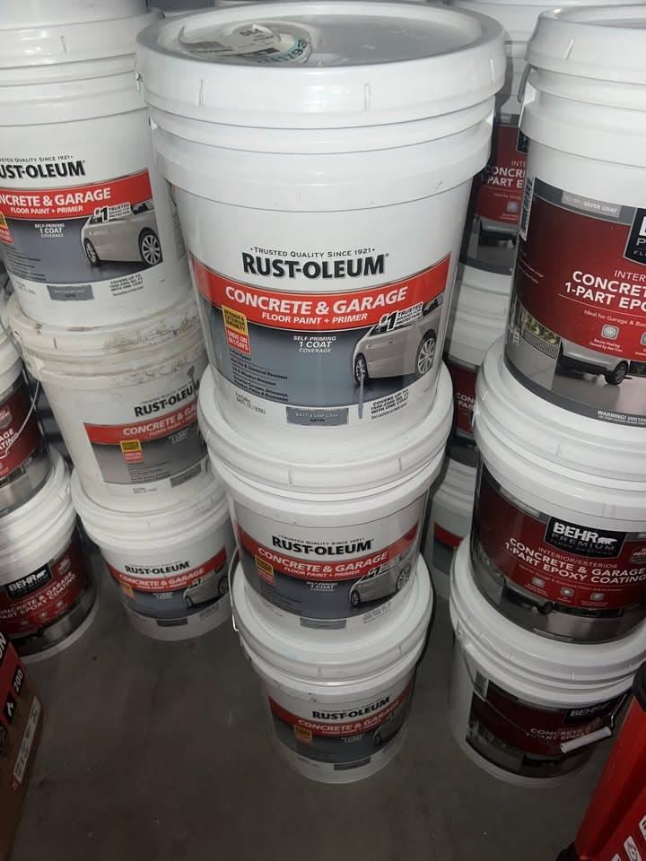 Rust-Oleum 5 Gal Battleship Gray Epoxy Floor Paint – Garage/Concrete Coating 2
