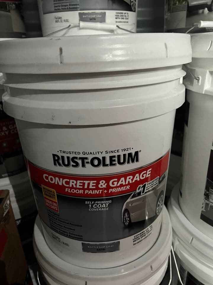 Rust-Oleum 5 Gal Battleship Gray Epoxy Floor Paint – Garage/Concrete Coating