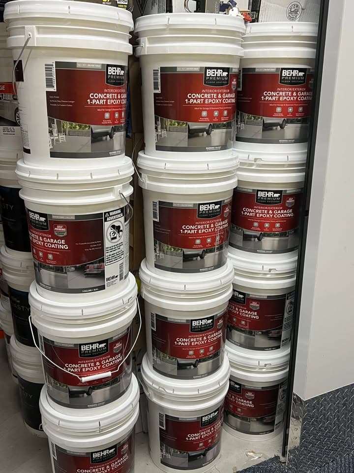BEHR Premium Silver Gray 5 Gal Self-Priming Epoxy Floor Paint 2