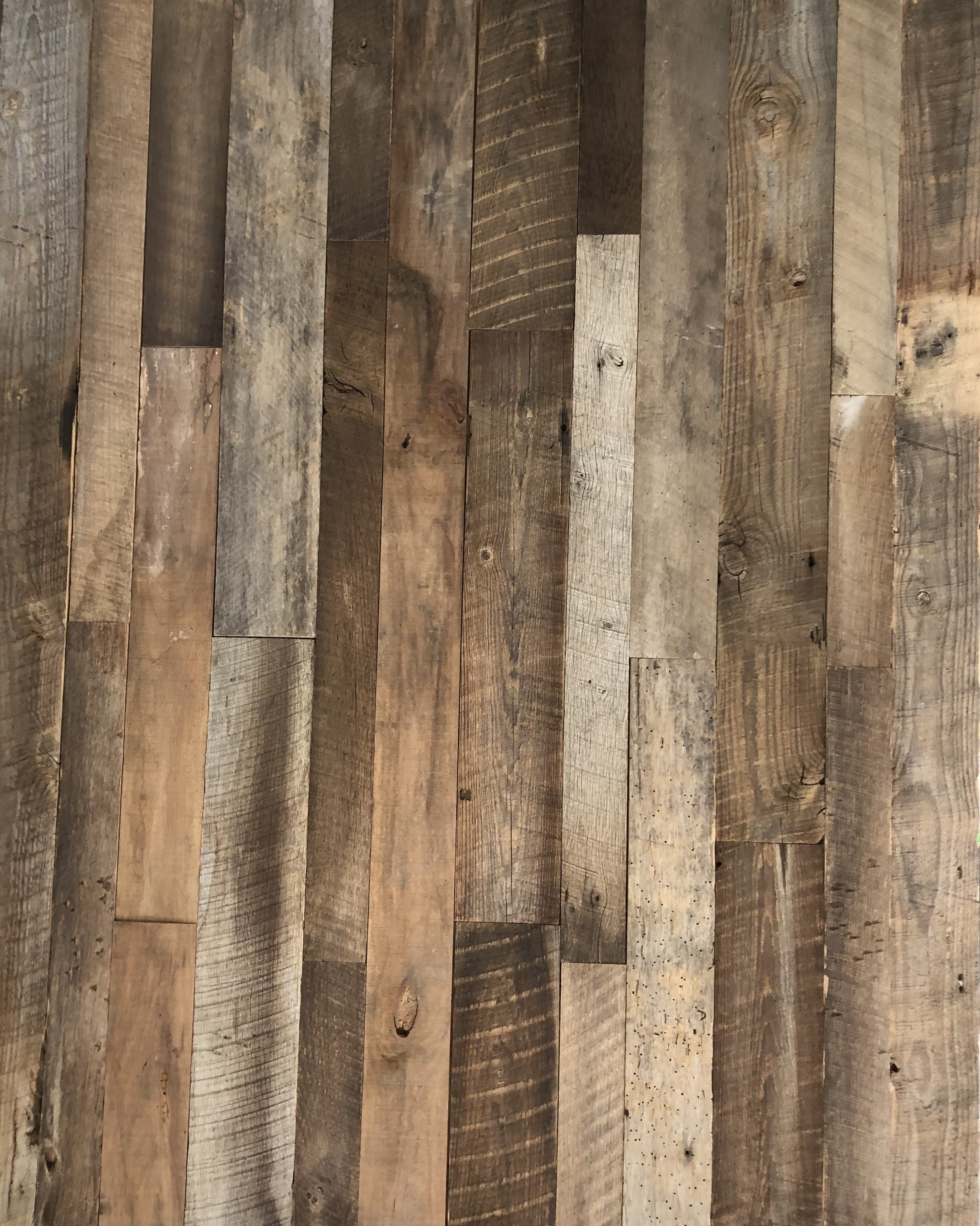 Reclaimed hardwood paneling