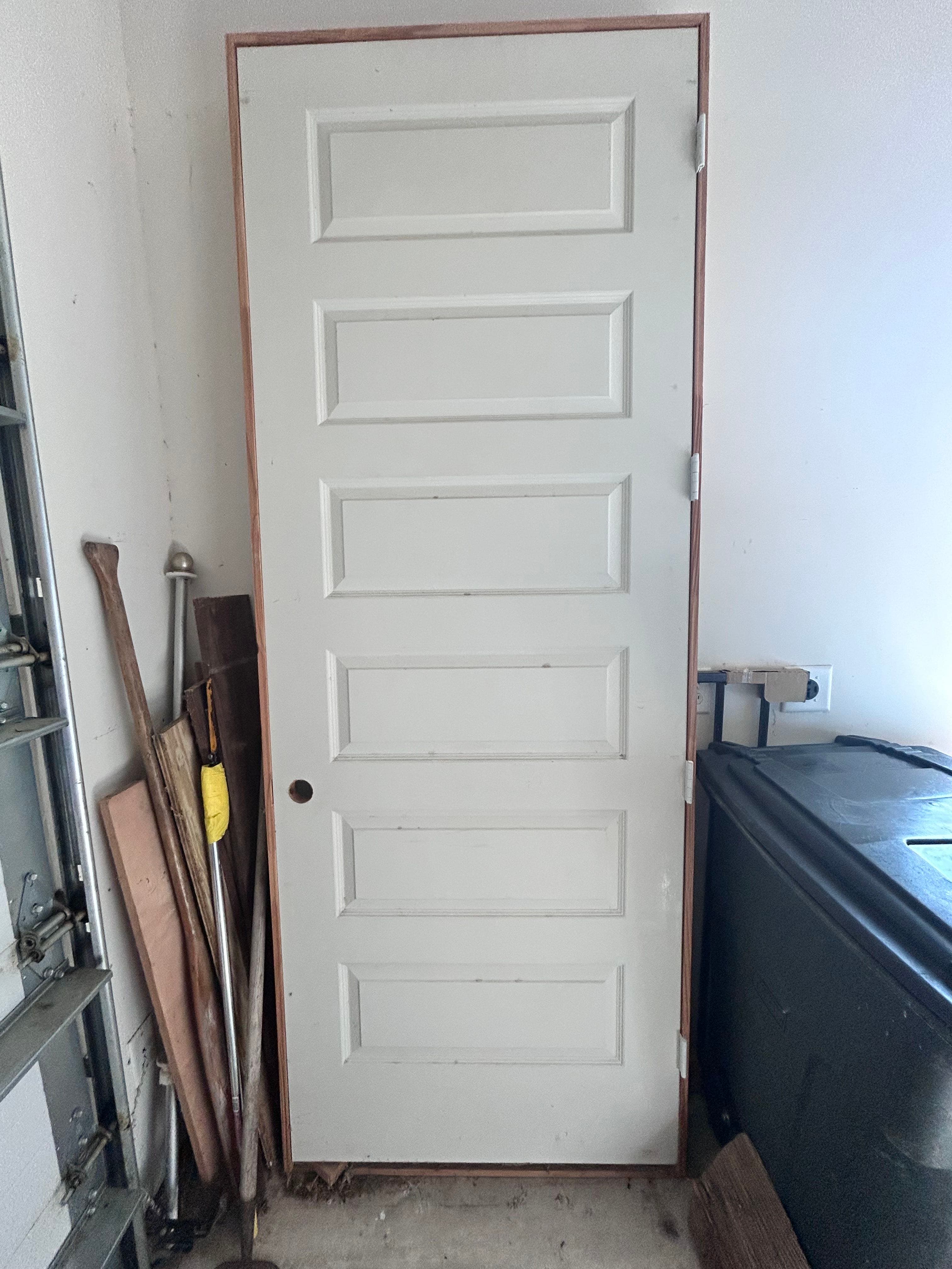 8x3ft interior/exterior Solid Core Door with Frame